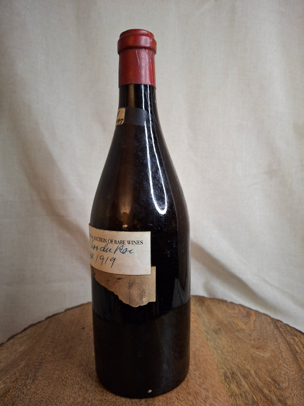 Antique 1919 Corton Clos du Roi Empty Wine Bottle Heublein Rare Wine Auction Lot