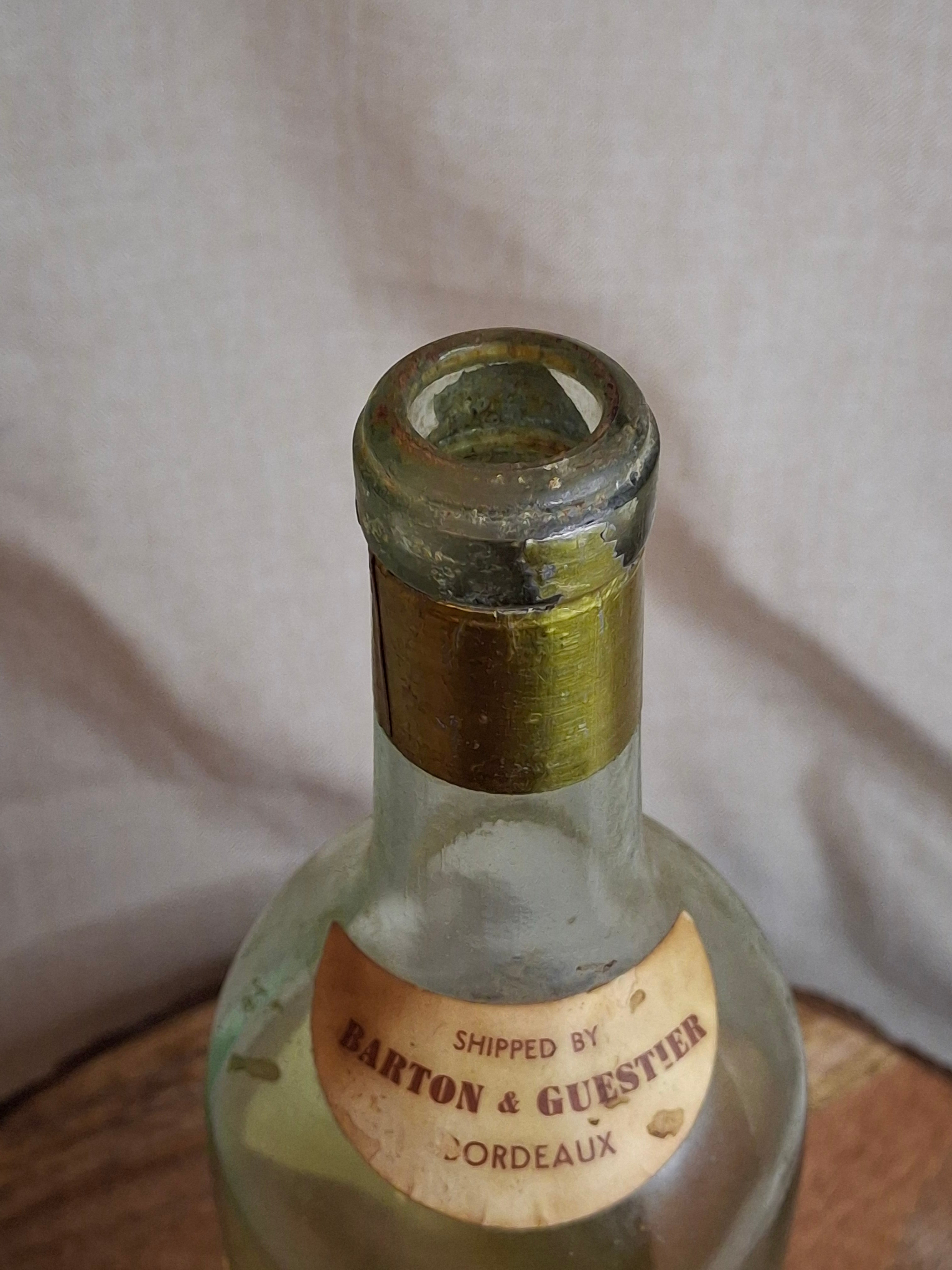 1929 Château Climens 1er Cru Haut-Barsac Empty Wine Bottle Barton Guestier Heublein Auction