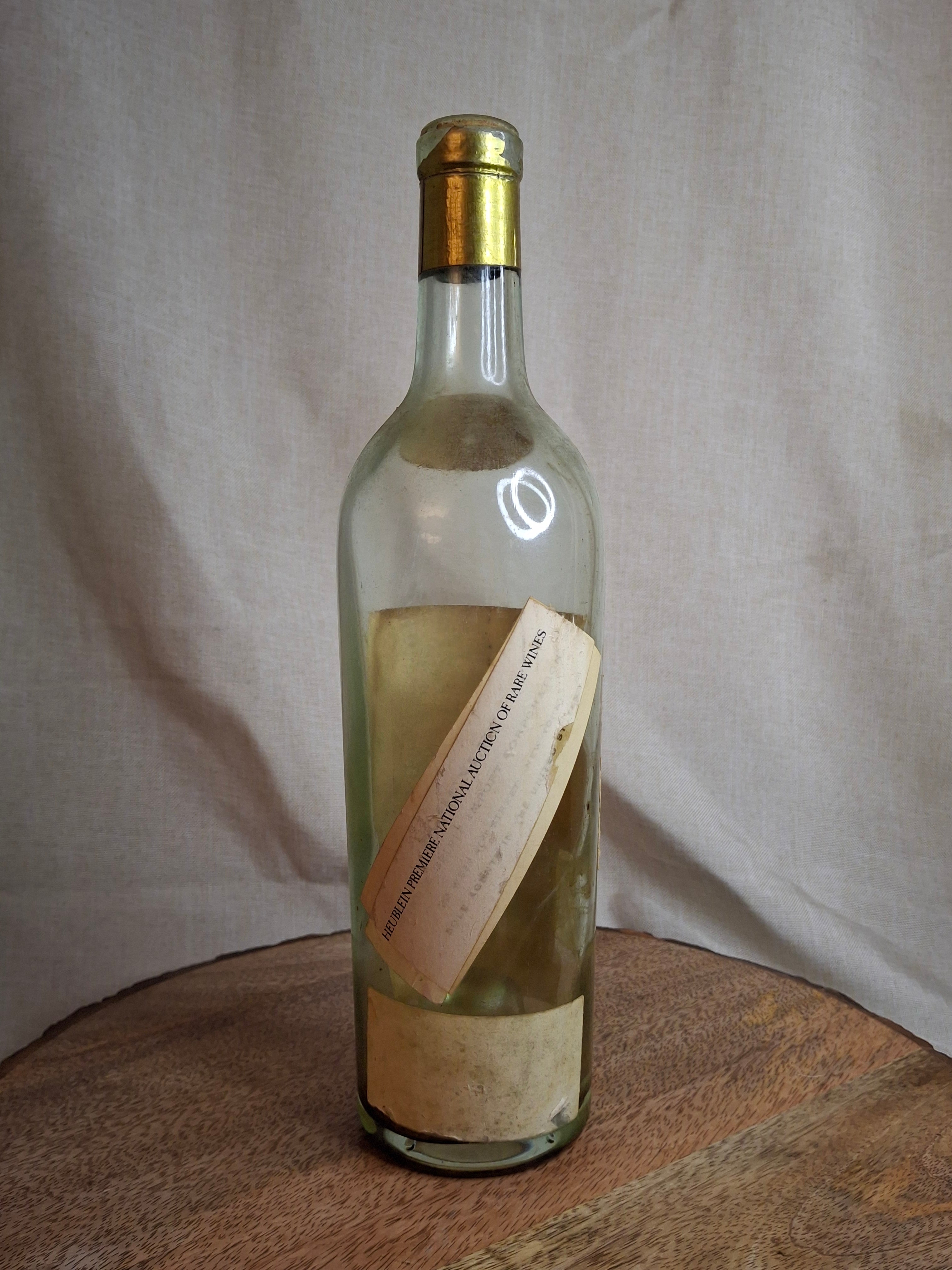 1929 Château Climens 1er Cru Haut-Barsac Empty Wine Bottle Barton Guestier Heublein Auction