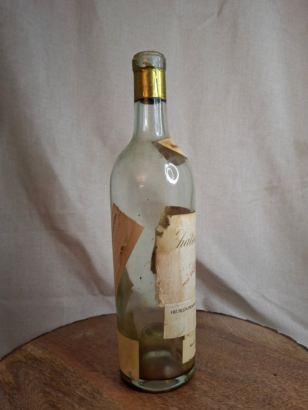 1929 Château Climens 1er Cru Haut-Barsac Empty Wine Bottle Barton Guestier Heublein Auction