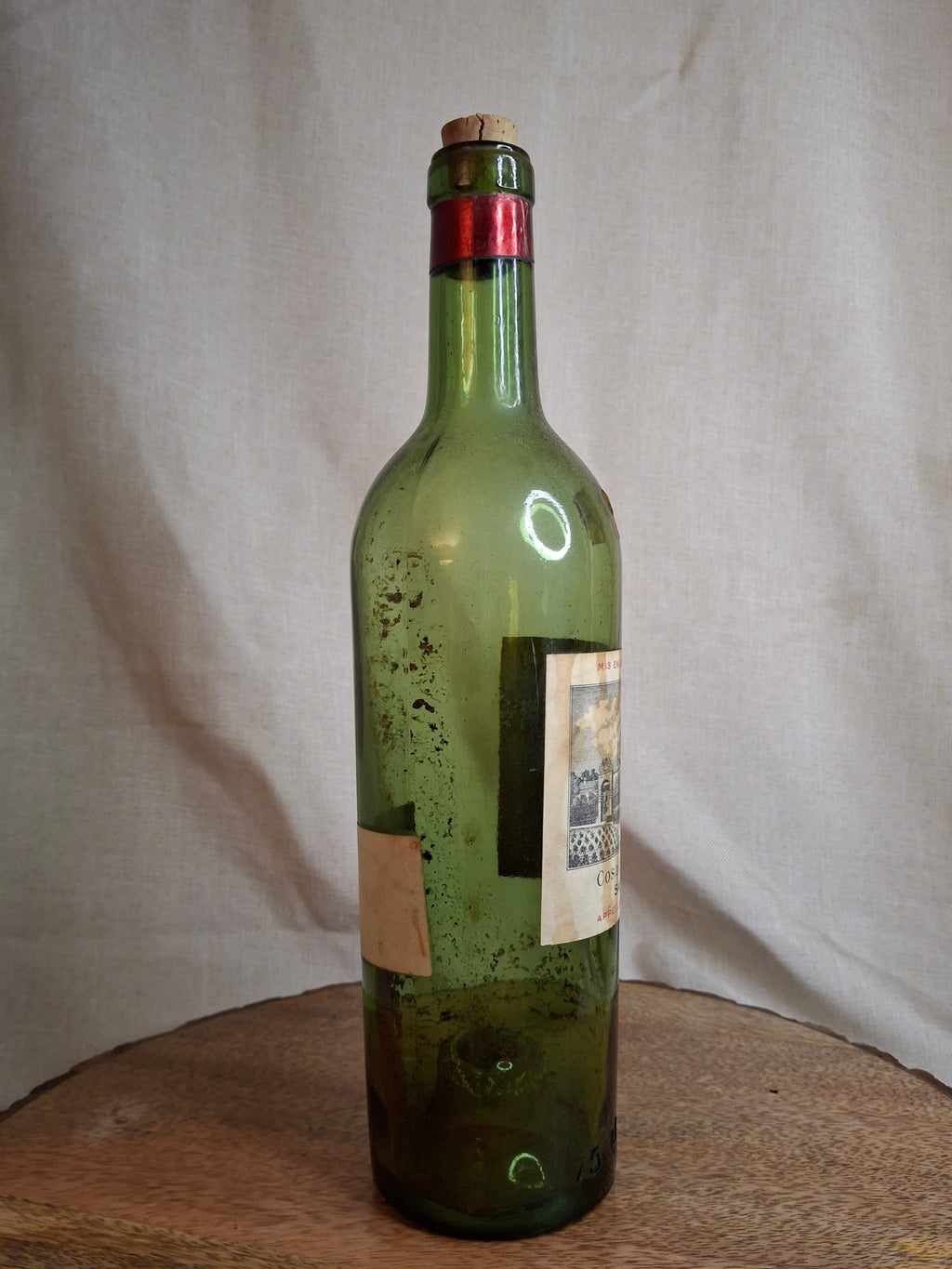 Vintage 1937 Chateau Cos d'Estournel Saint-Estephe Bordeaux Empty Wine Bottle