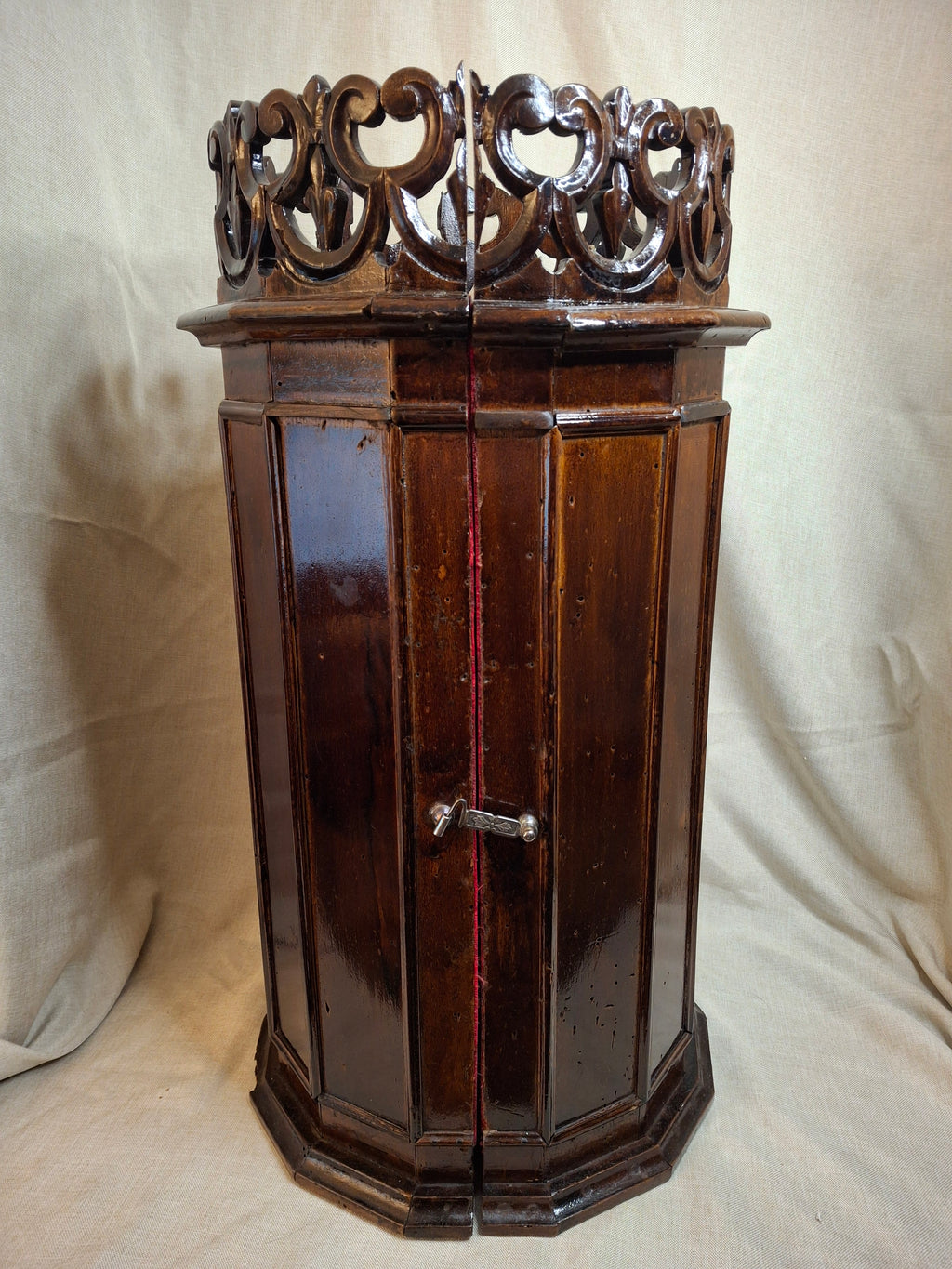 Antique 19th Century Italian Sephardic Torah Case Tik Hand Carved Wood J Greenstein Provenance