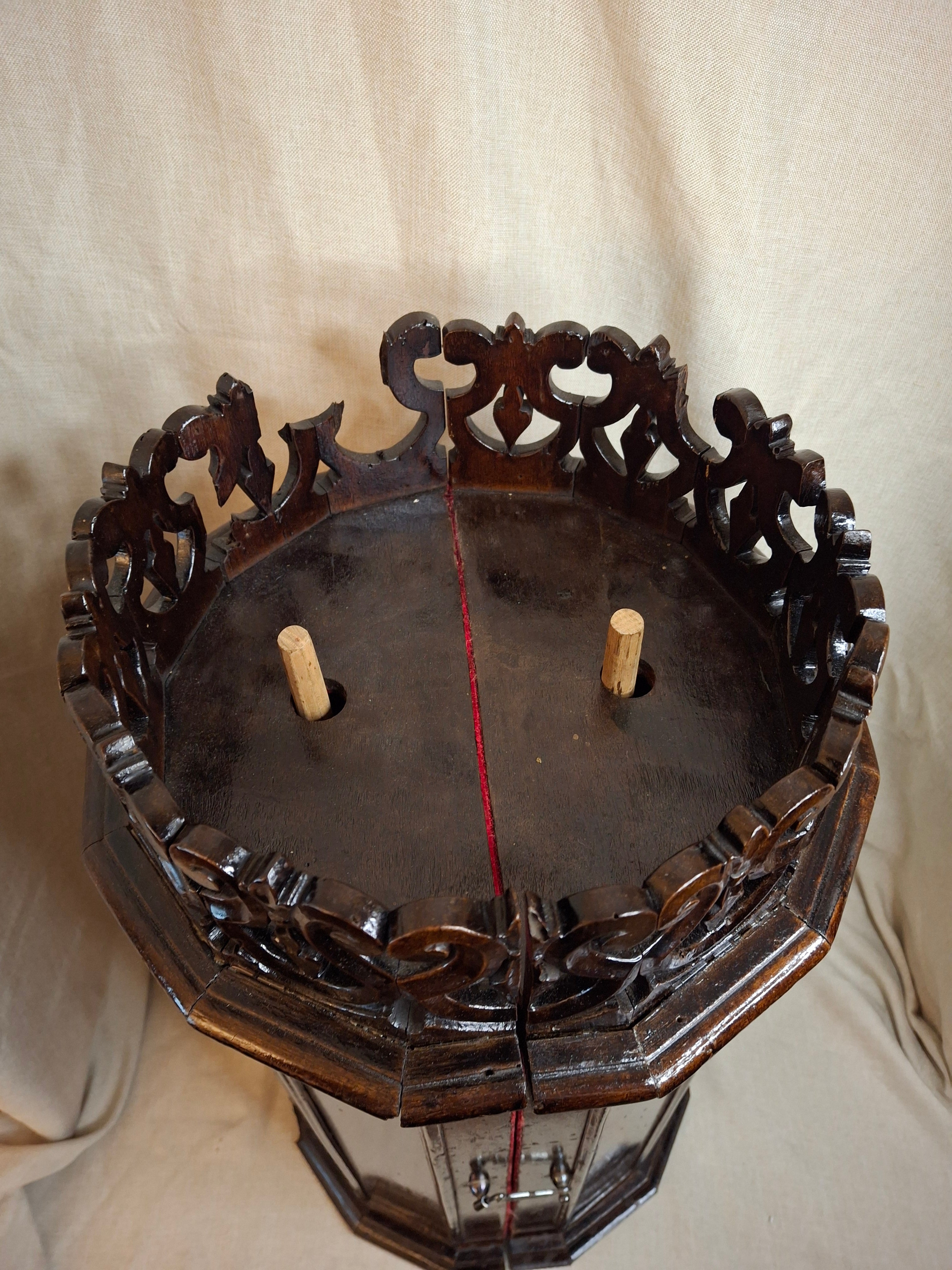 Antique 19th Century Italian Sephardic Torah Case Tik Hand Carved Wood J Greenstein Provenance