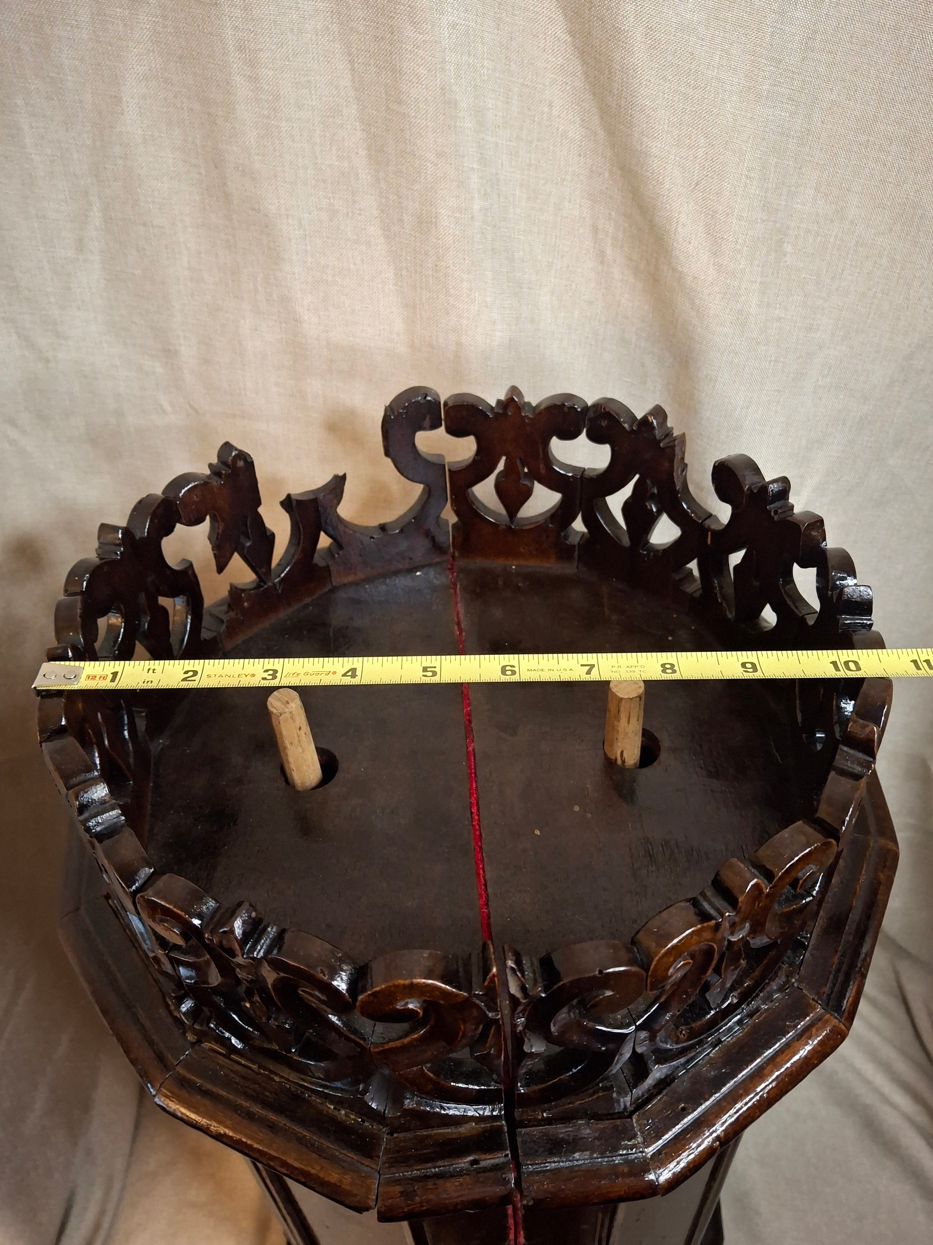 Antique 19th Century Italian Sephardic Torah Case Tik Hand Carved Wood J Greenstein Provenance
