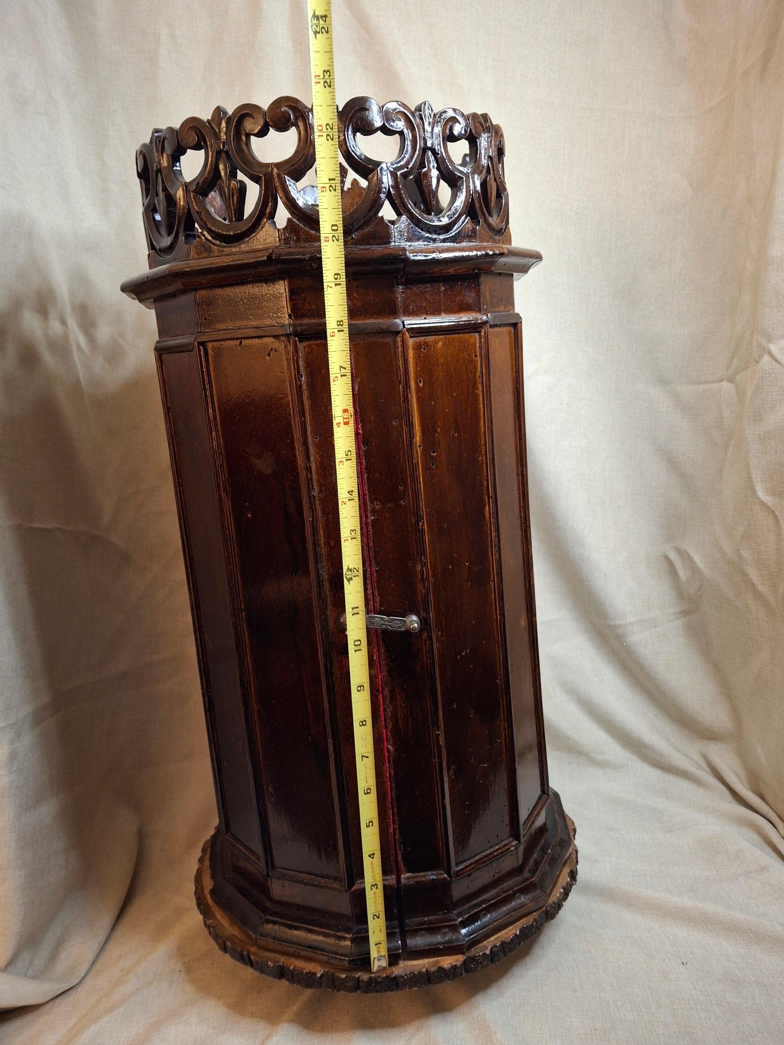 Antique 19th Century Italian Sephardic Torah Case Tik Hand Carved Wood J Greenstein Provenance