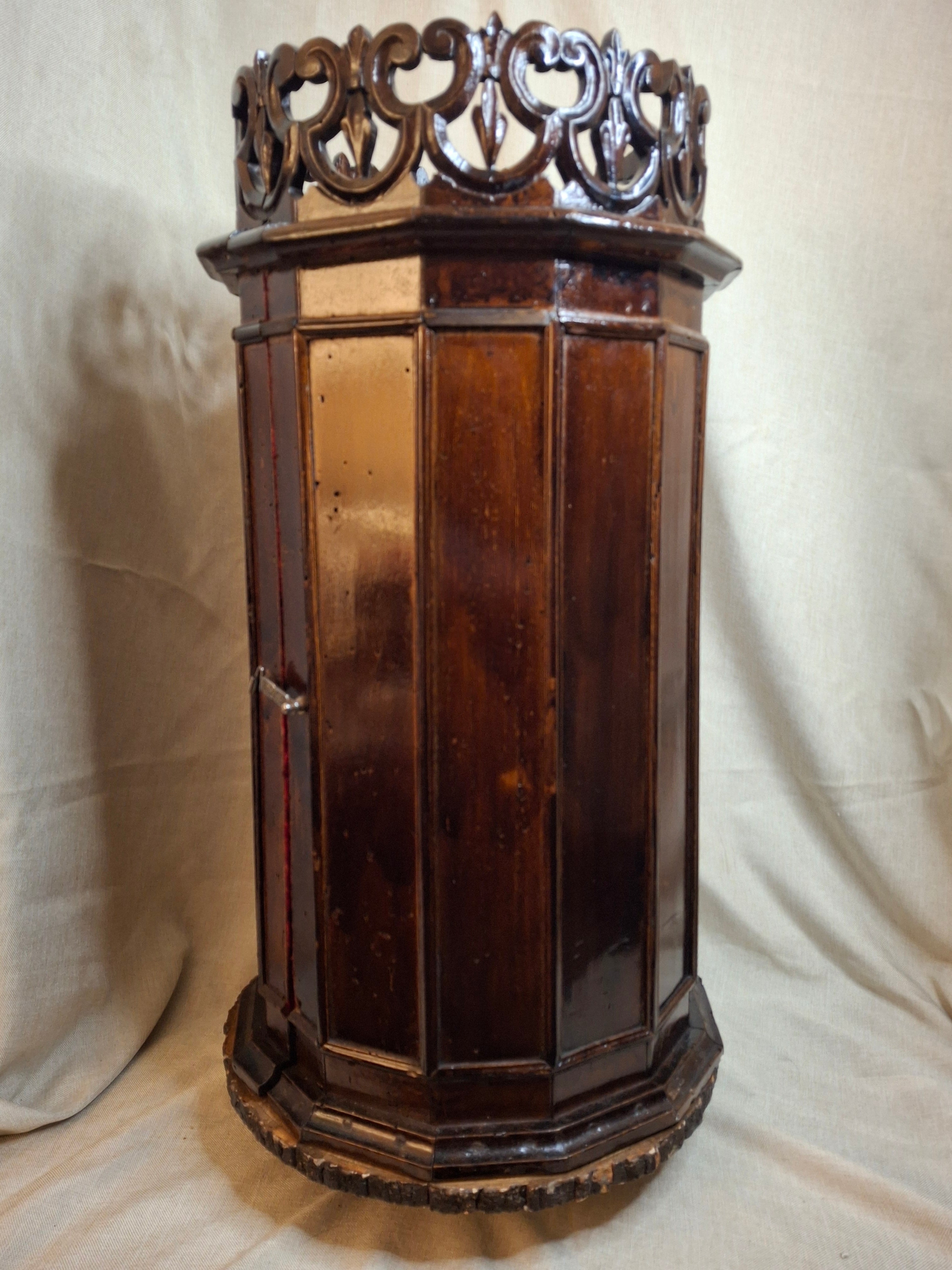 Antique 19th Century Italian Sephardic Torah Case Tik Hand Carved Wood J Greenstein Provenance