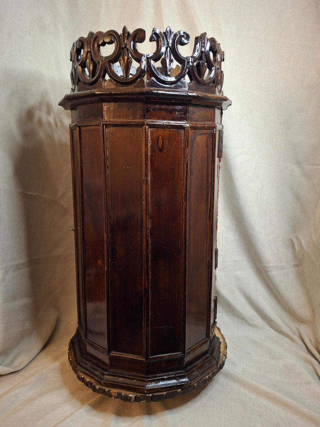Antique 19th Century Italian Sephardic Torah Case Tik Hand Carved Wood J Greenstein Provenance