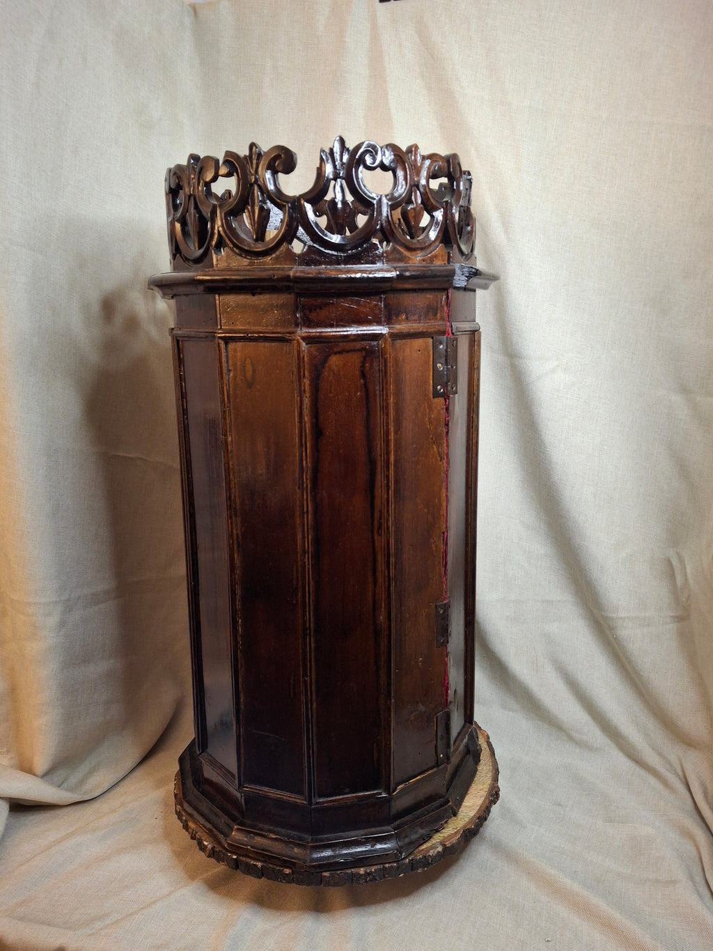 Antique 19th Century Italian Sephardic Torah Case Tik Hand Carved Wood J Greenstein Provenance