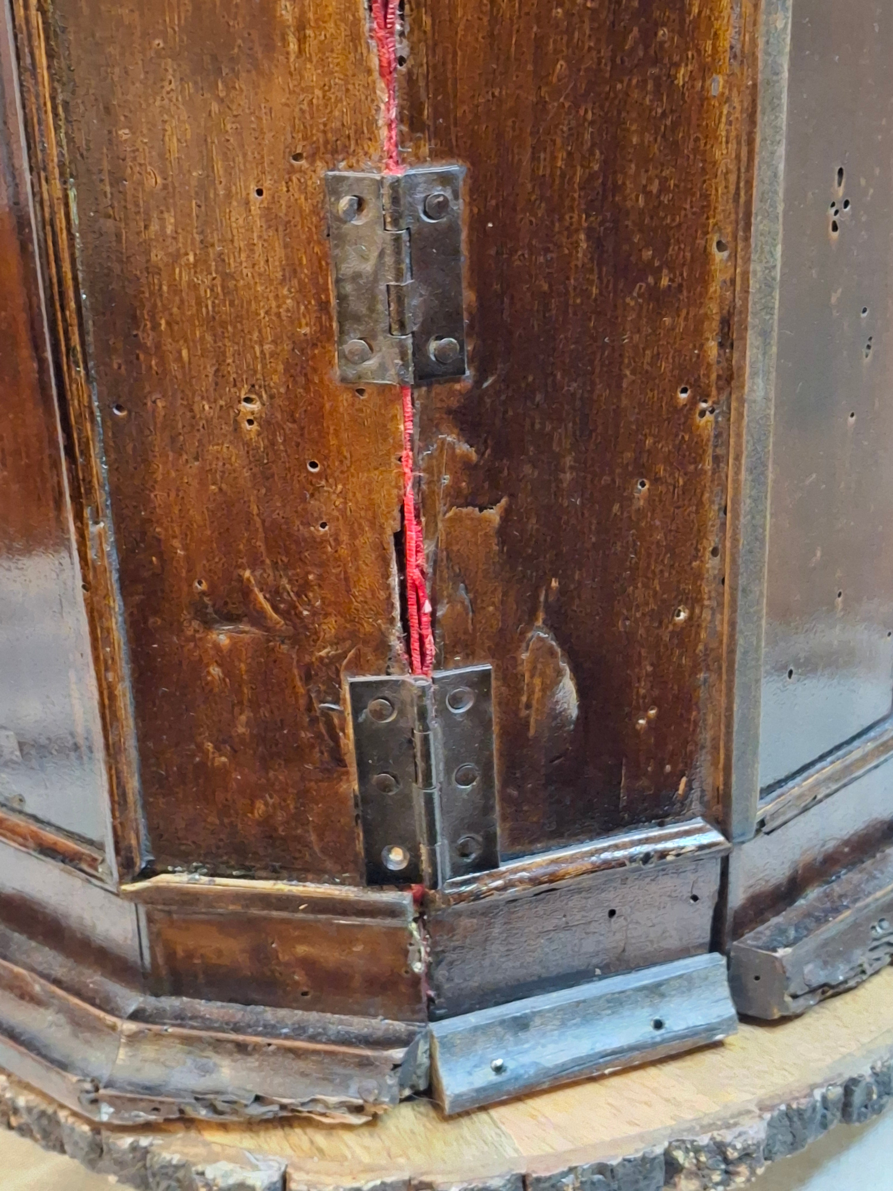 Antique 19th Century Italian Sephardic Torah Case Tik Hand Carved Wood J Greenstein Provenance