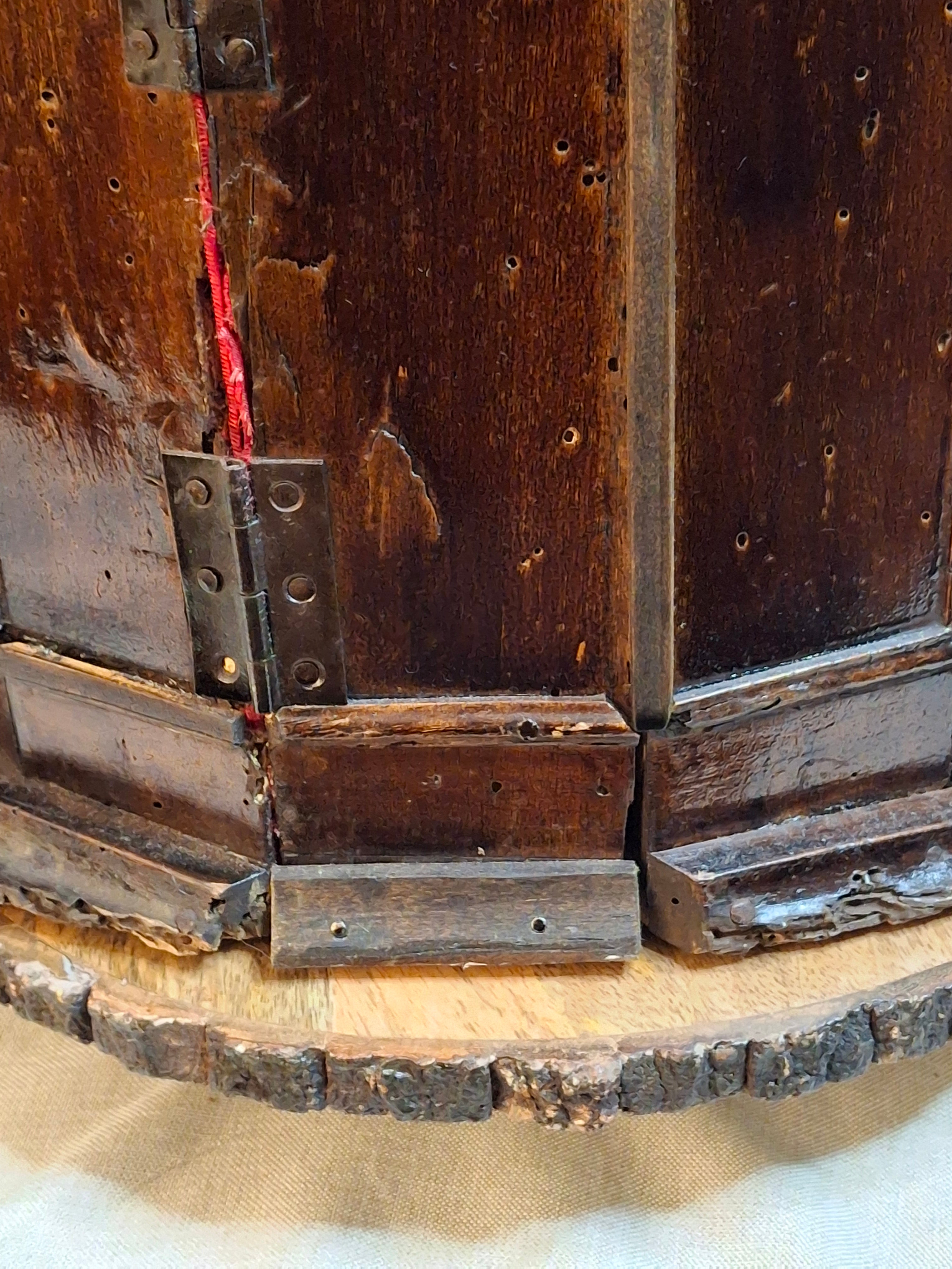 Antique 19th Century Italian Sephardic Torah Case Tik Hand Carved Wood J Greenstein Provenance