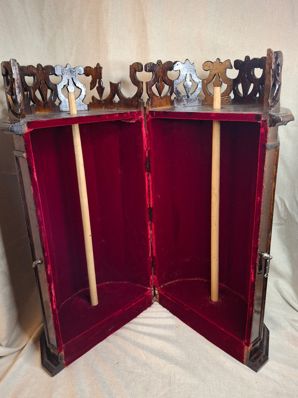 Antique 19th Century Italian Sephardic Torah Case Tik Hand Carved Wood J Greenstein Provenance