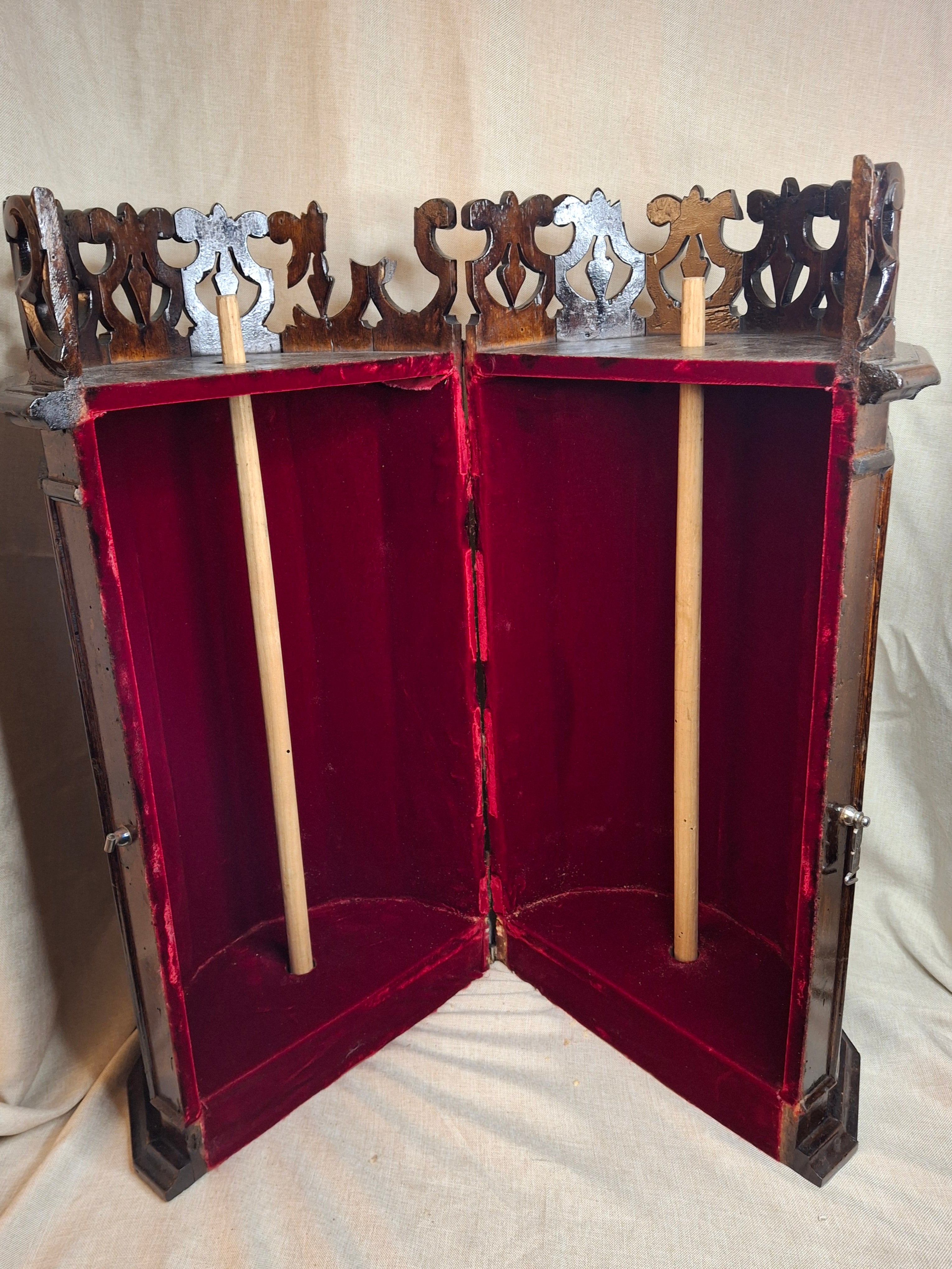 Antique 19th Century Italian Sephardic Torah Case Tik Hand Carved Wood J Greenstein Provenance