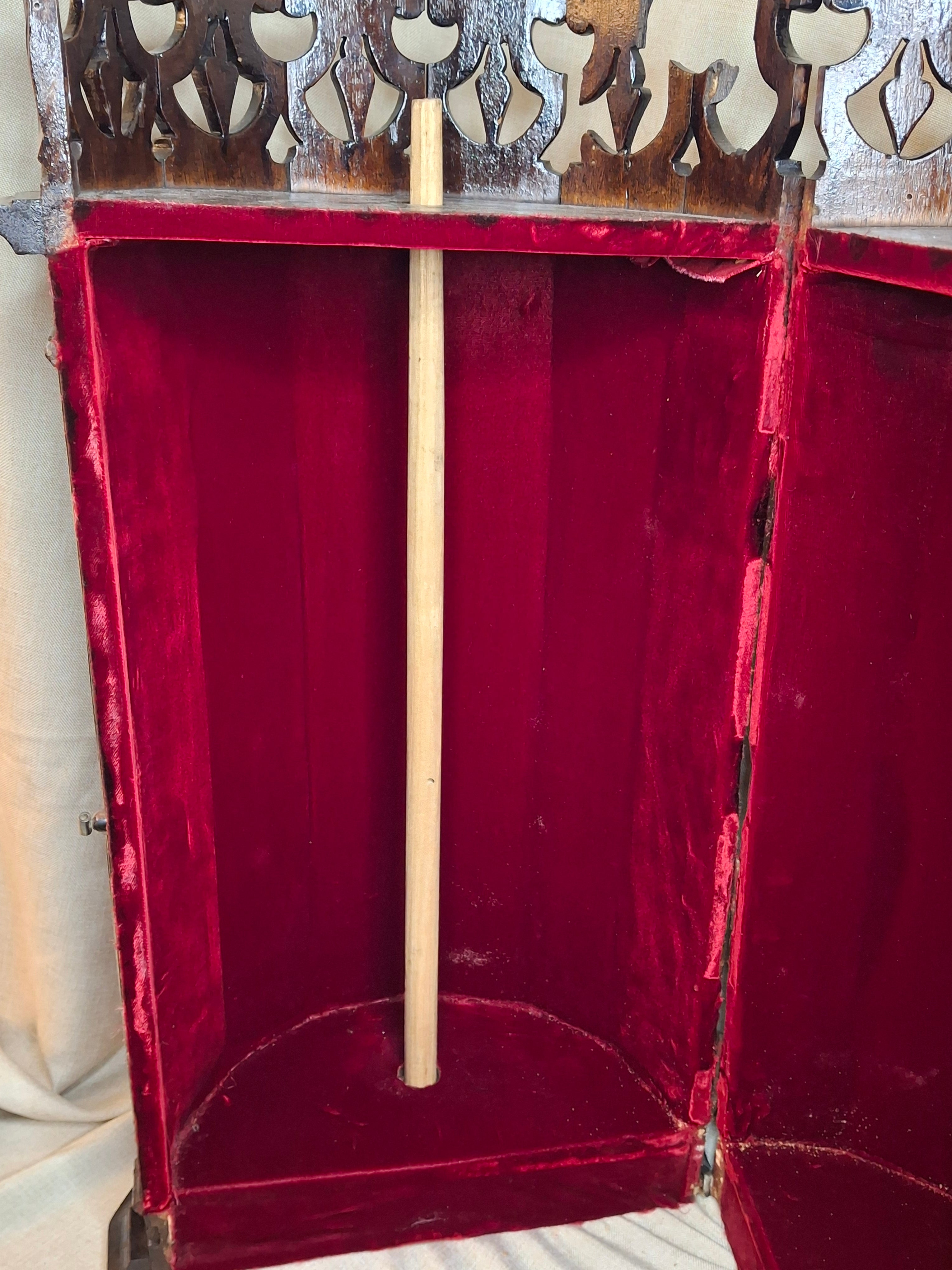 Antique 19th Century Italian Sephardic Torah Case Tik Hand Carved Wood J Greenstein Provenance