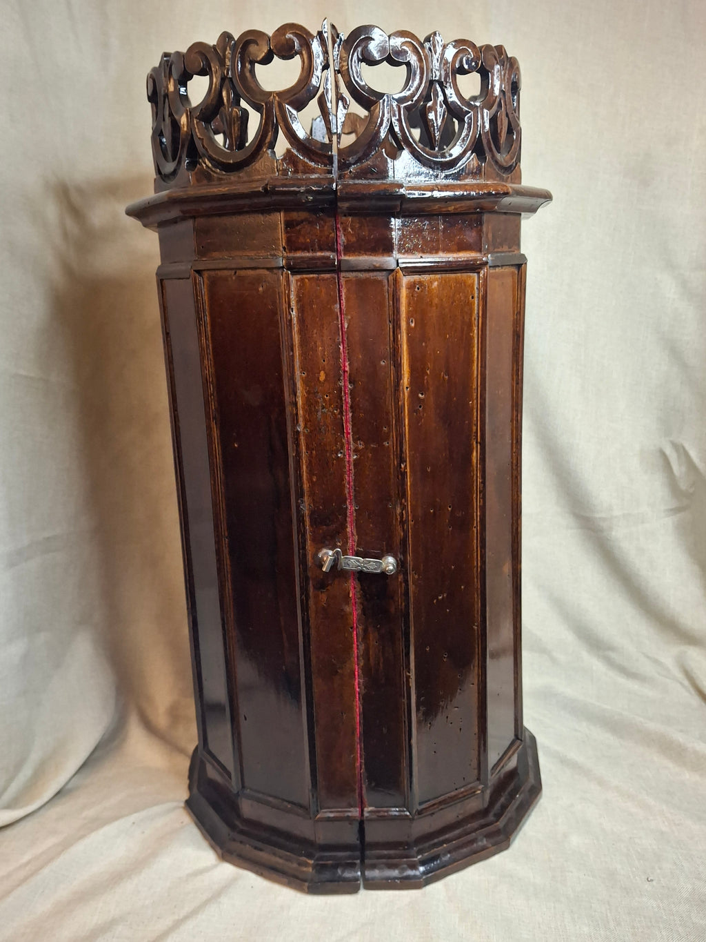 Antique 19th Century Italian Sephardic Torah Case Tik Hand Carved Wood J Greenstein Provenance