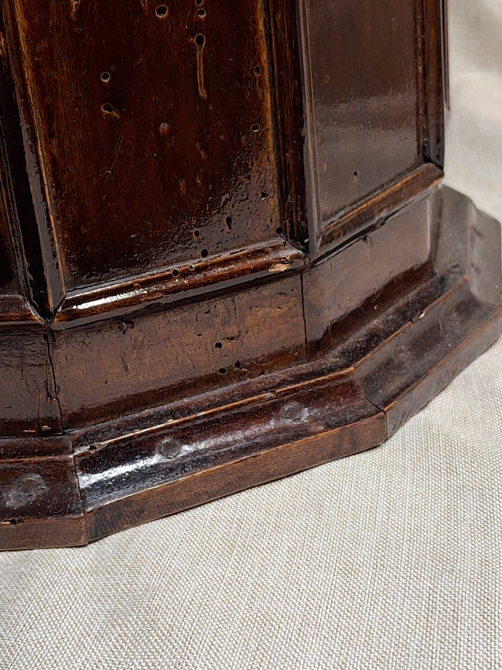 Antique 19th Century Italian Sephardic Torah Case Tik Hand Carved Wood J Greenstein Provenance
