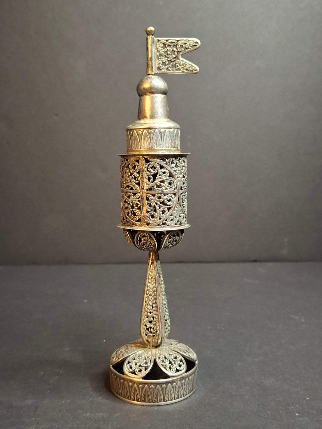 Antique Imperial Russian 84 Silver Besamim Spice Tower Fabergé KF Judaica 134g