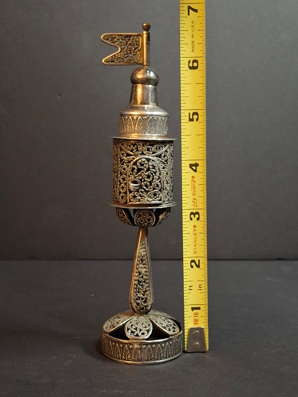 Antique Imperial Russian 84 Silver Besamim Spice Tower Fabergé KF Judaica 134g