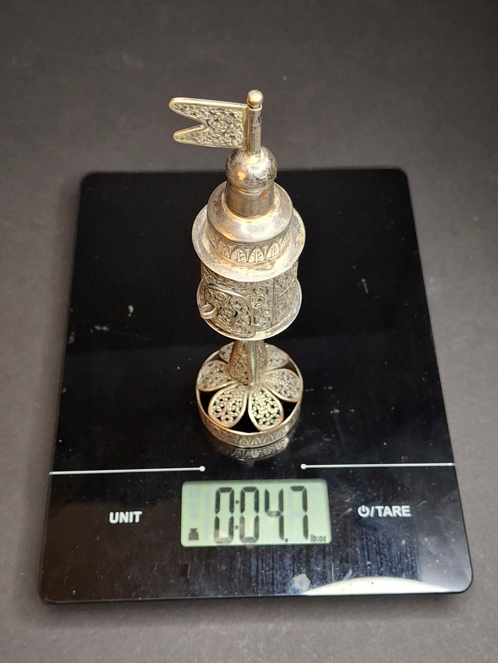 Antique Imperial Russian 84 Silver Besamim Spice Tower Fabergé KF Judaica 134g