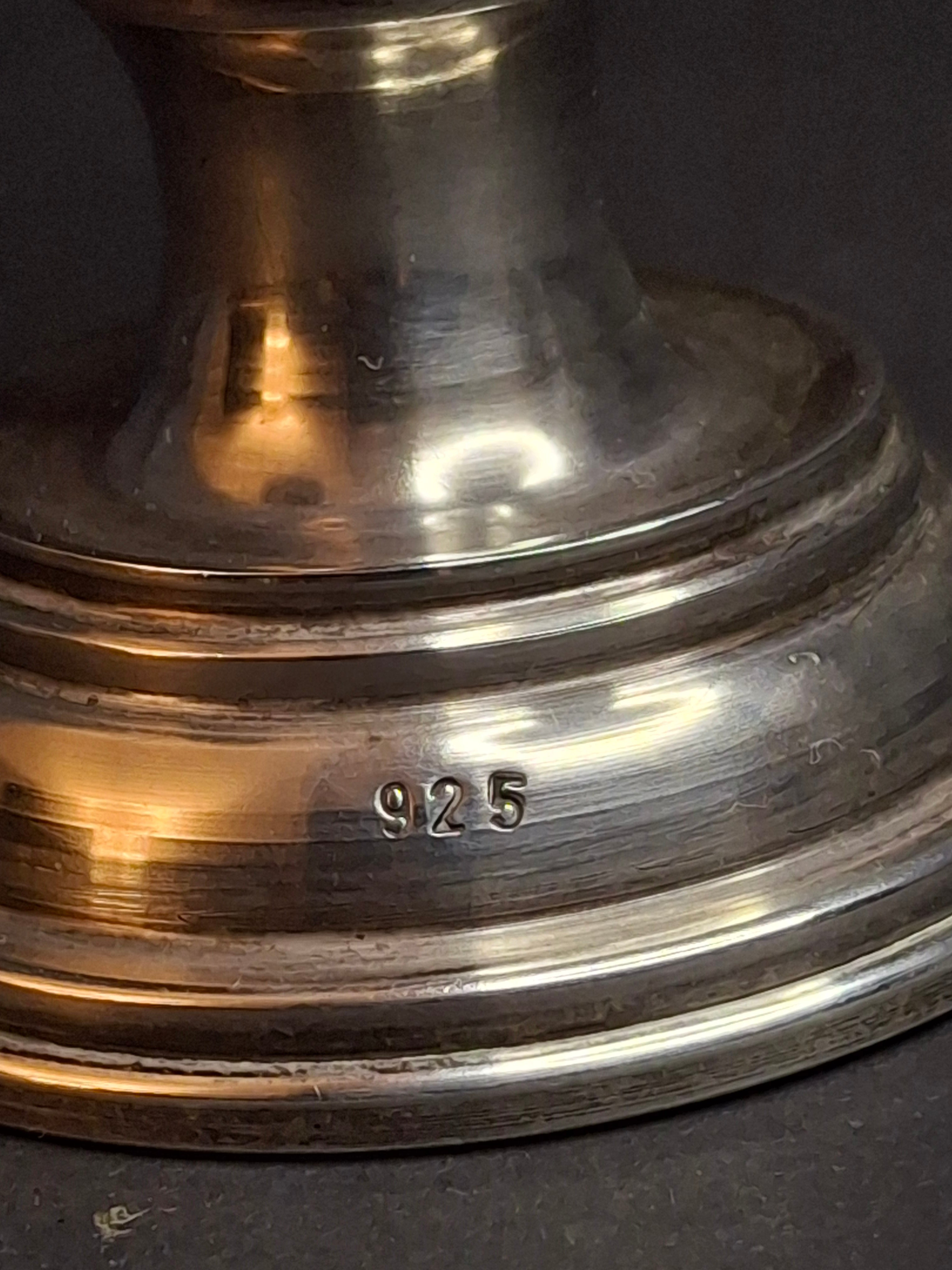 Vintage Israeli 925 Sterling Silver Havdalah Besamim Spice Tower & Bells 8.5" 141g