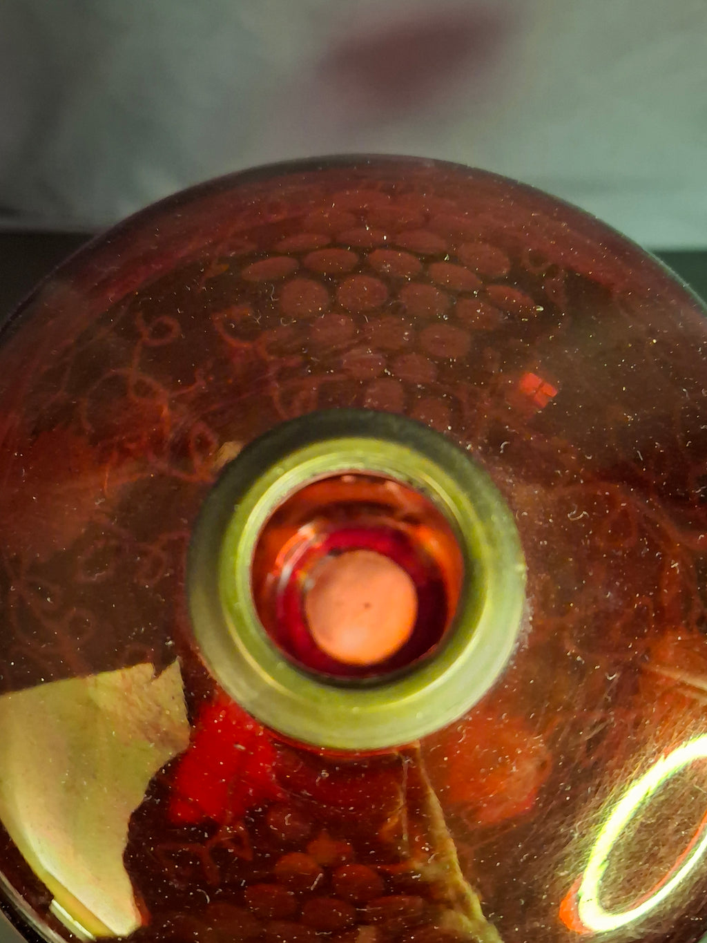 Pair Antique Victorian Cranberry Cut To Clear Whale Oil Lamps Brass Thuro 1850s