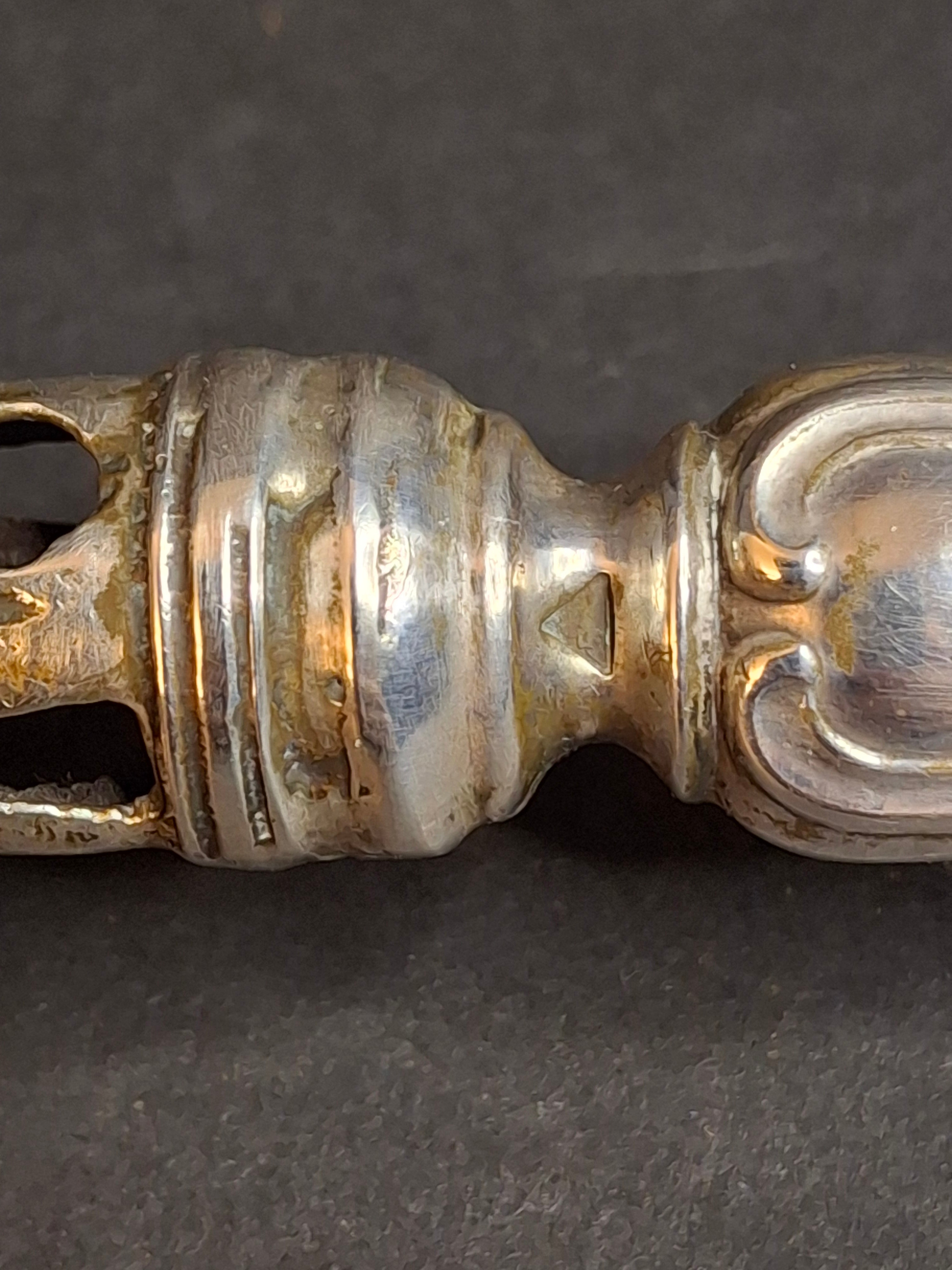 Large Antique and Vintage Russian 84 Silver Torah Pointer Yad 13.75" Composite 121g