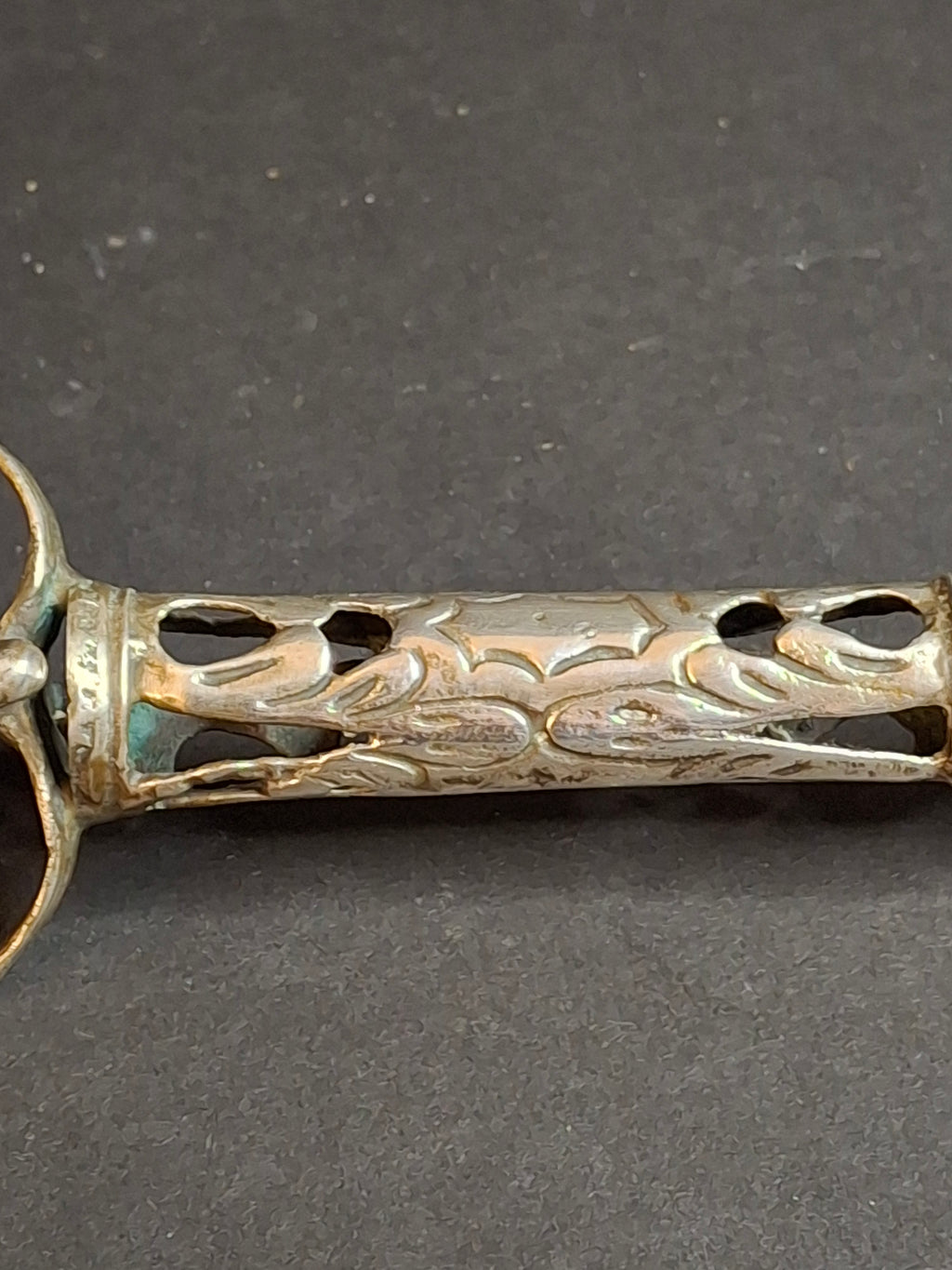 Large Antique and Vintage Russian 84 Silver Torah Pointer Yad 13.75" Composite 121g