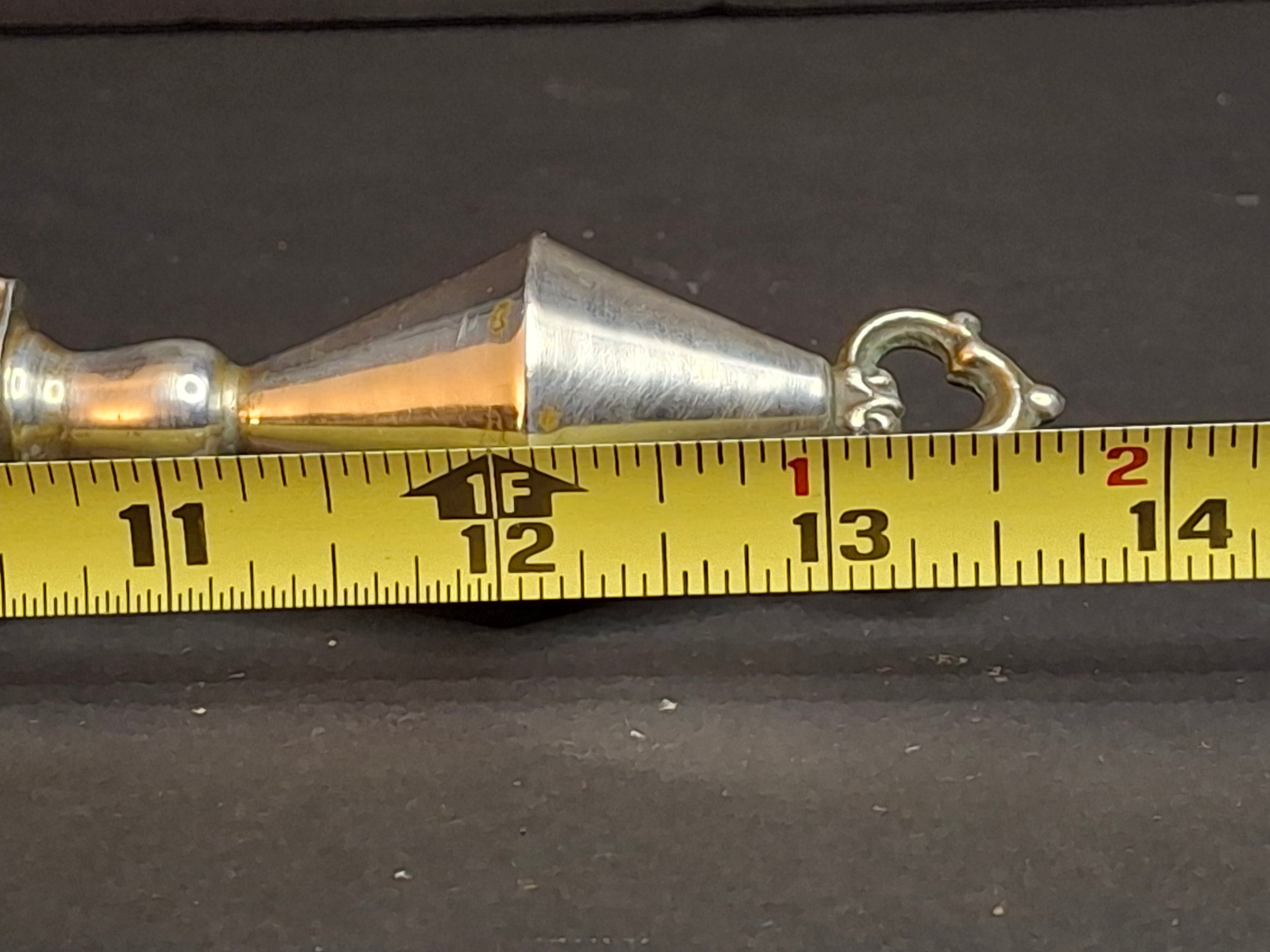 Large Antique and Vintage Russian 84 Silver Torah Pointer Yad 13.75" Composite 121g