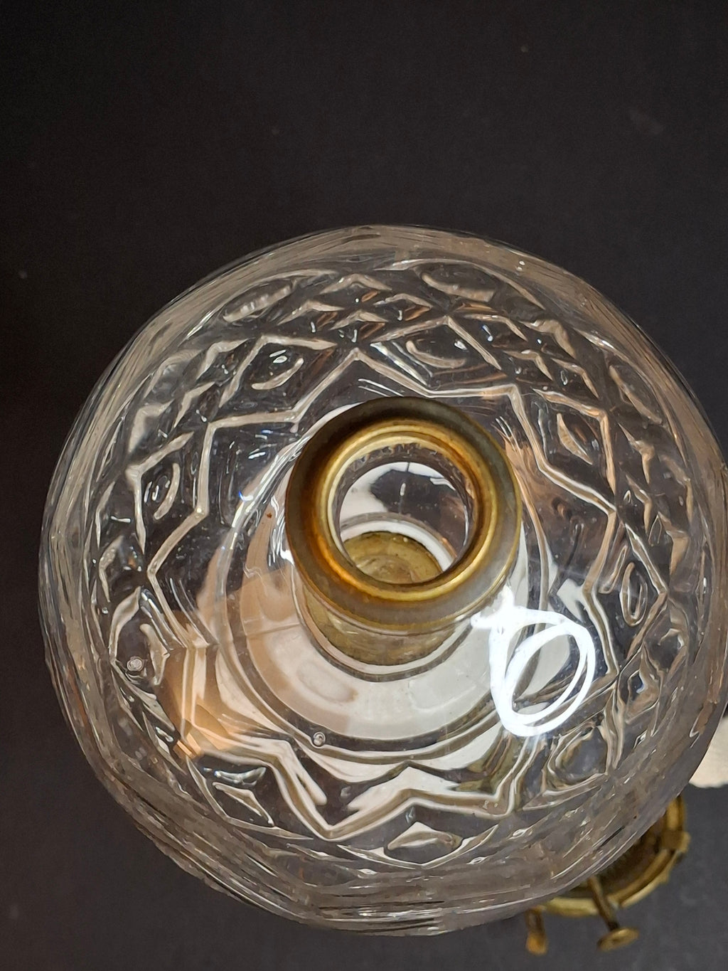 Antique Victorian Blackberry Milk Glass Base Diamond Font Oil Lamp 1868 Burner