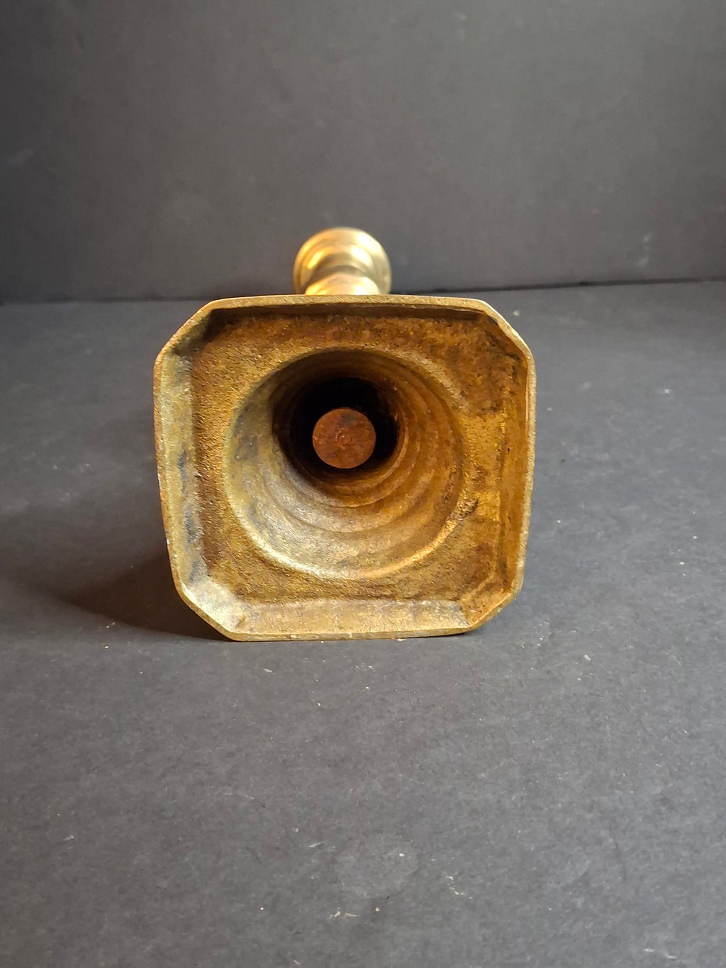 Antique Victorian Brass Beehive Candlestick Rd 223580 English Push Up 9.75"