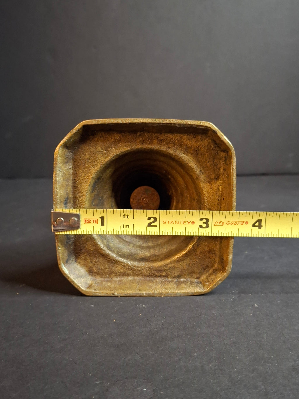 Antique Victorian Brass Beehive Candlestick Rd 223580 English Push Up 9.75"