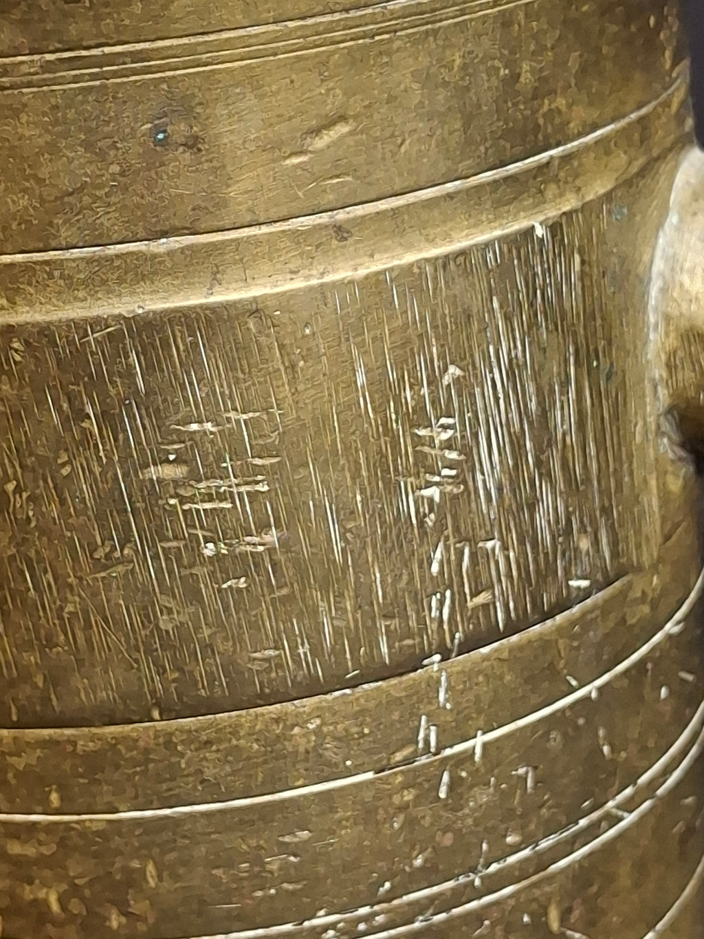 Antique Late 18th - Early 19th Century Judaica Brass Mortar and Pestle Set Heavy 7.5lb Heavy Cast Found J. Greenstein Provenance