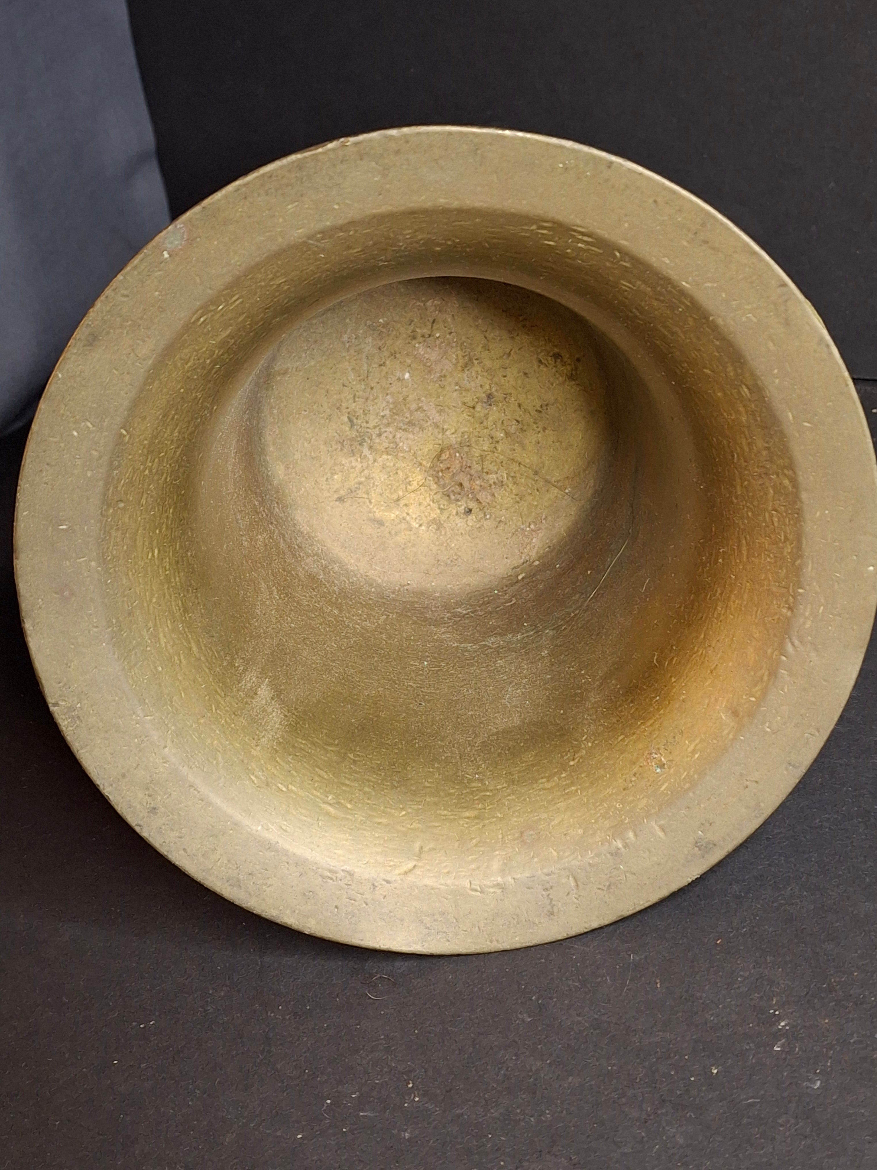 Antique Late 18th - Early 19th Century Judaica Brass Mortar and Pestle Set Heavy 7.5lb Heavy Cast Found J. Greenstein Provenance