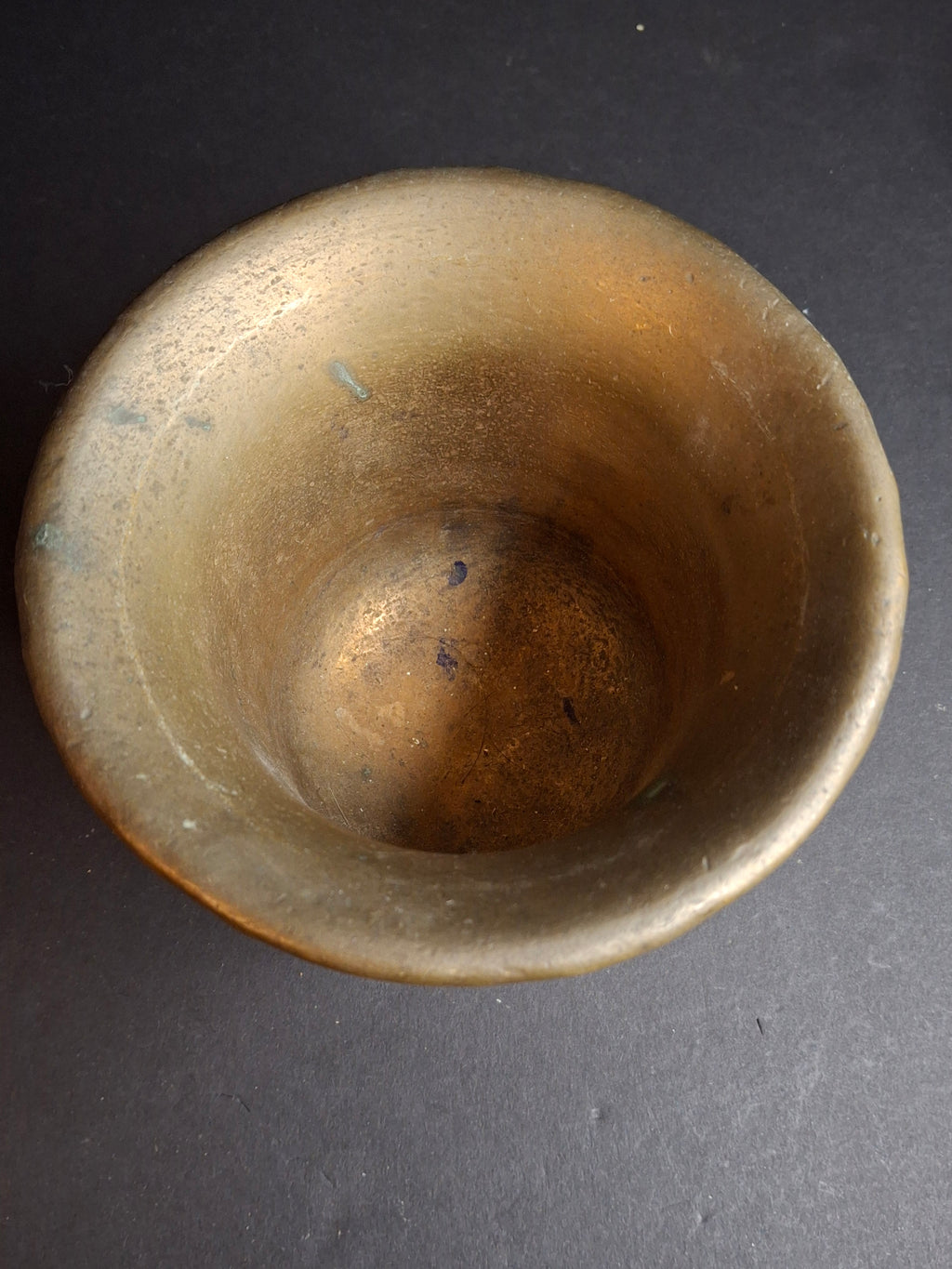 Antique 17th or 18th Century Heavy Cast Bell Metal Brass Mortar & Pestle, J. Greenstein Provenance Judaica