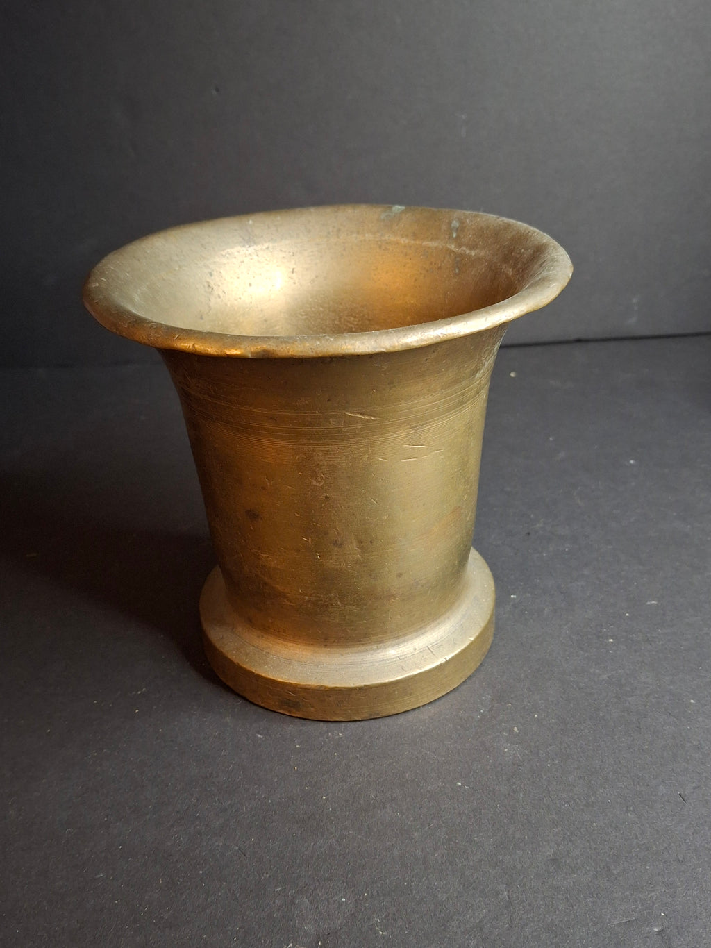 Antique 17th or 18th Century Heavy Cast Bell Metal Brass Mortar & Pestle, J. Greenstein Provenance Judaica