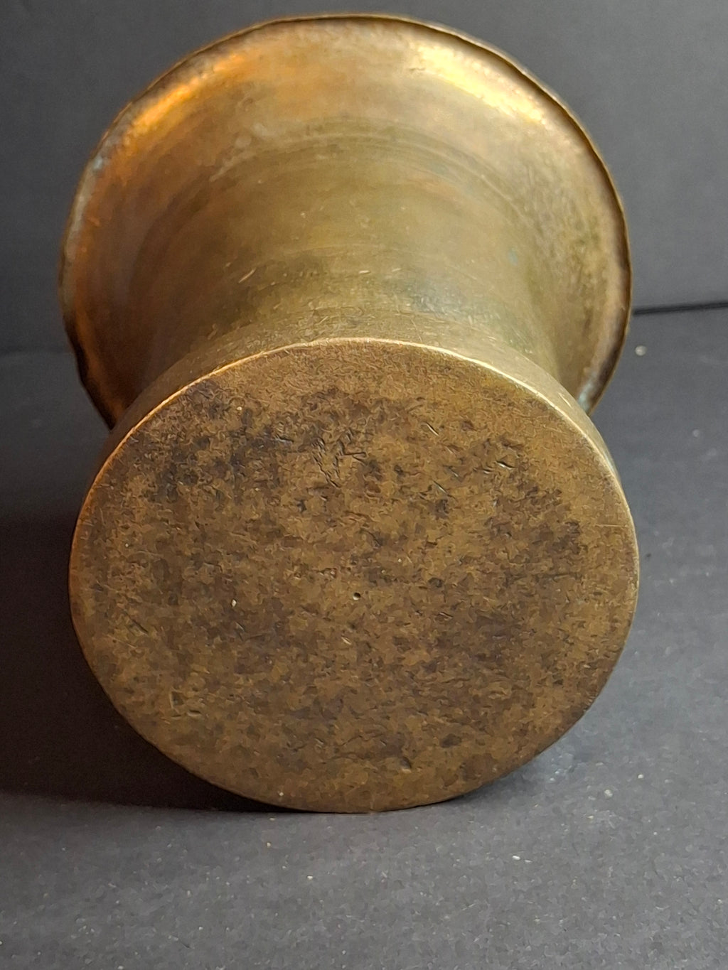 Antique 17th or 18th Century Heavy Cast Bell Metal Brass Mortar & Pestle, J. Greenstein Provenance Judaica