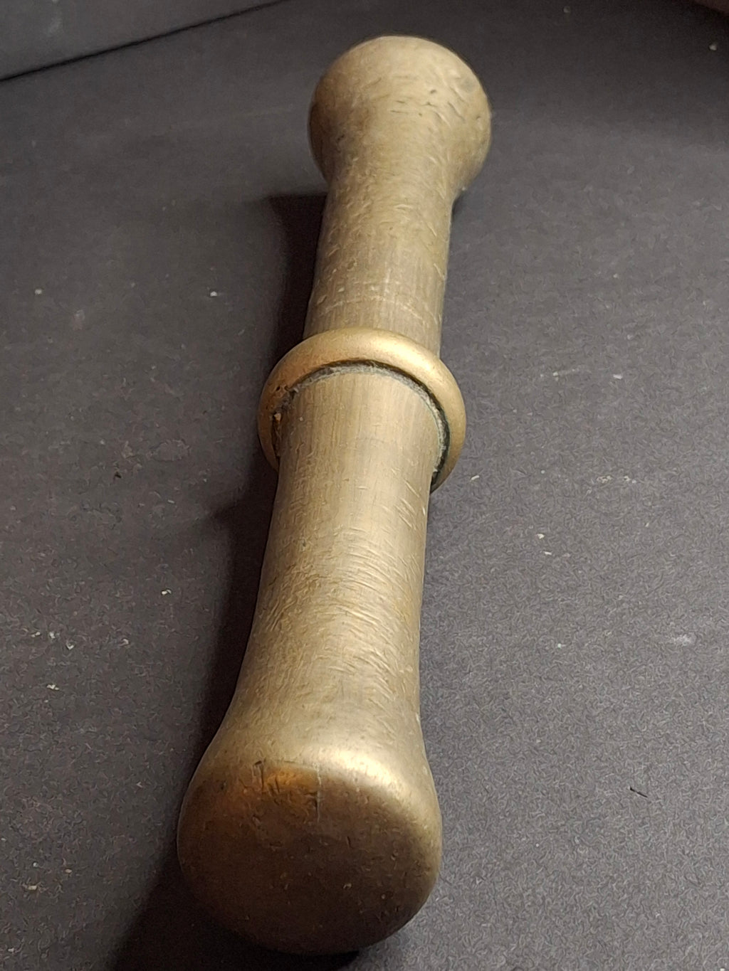 Antique 17th or 18th Century Heavy Cast Bell Metal Brass Mortar & Pestle, J. Greenstein Provenance Judaica
