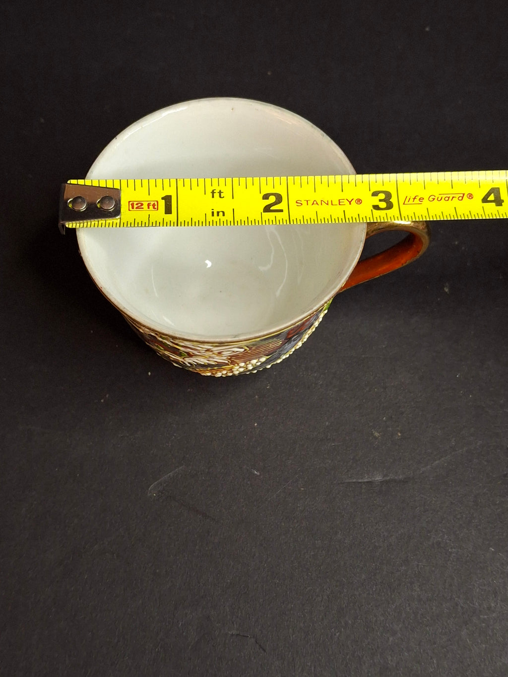Vintage Occupied Japan Dragonware Cup and Saucer Moriage Hand Painted Demitasse