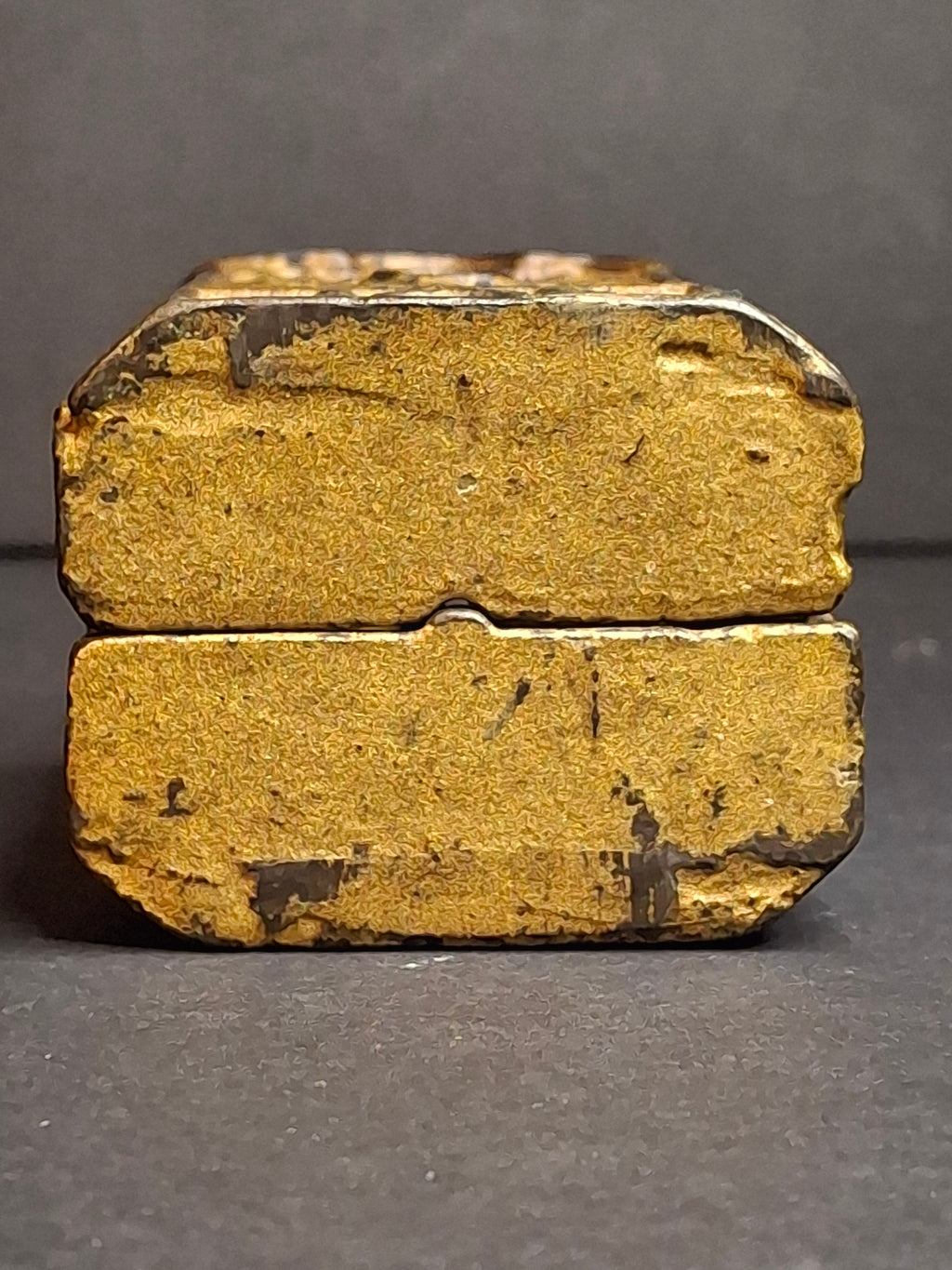 Antique AC Williams Cast Iron Skyscraper Building Still Penny Bank Gold Patina c. 1910