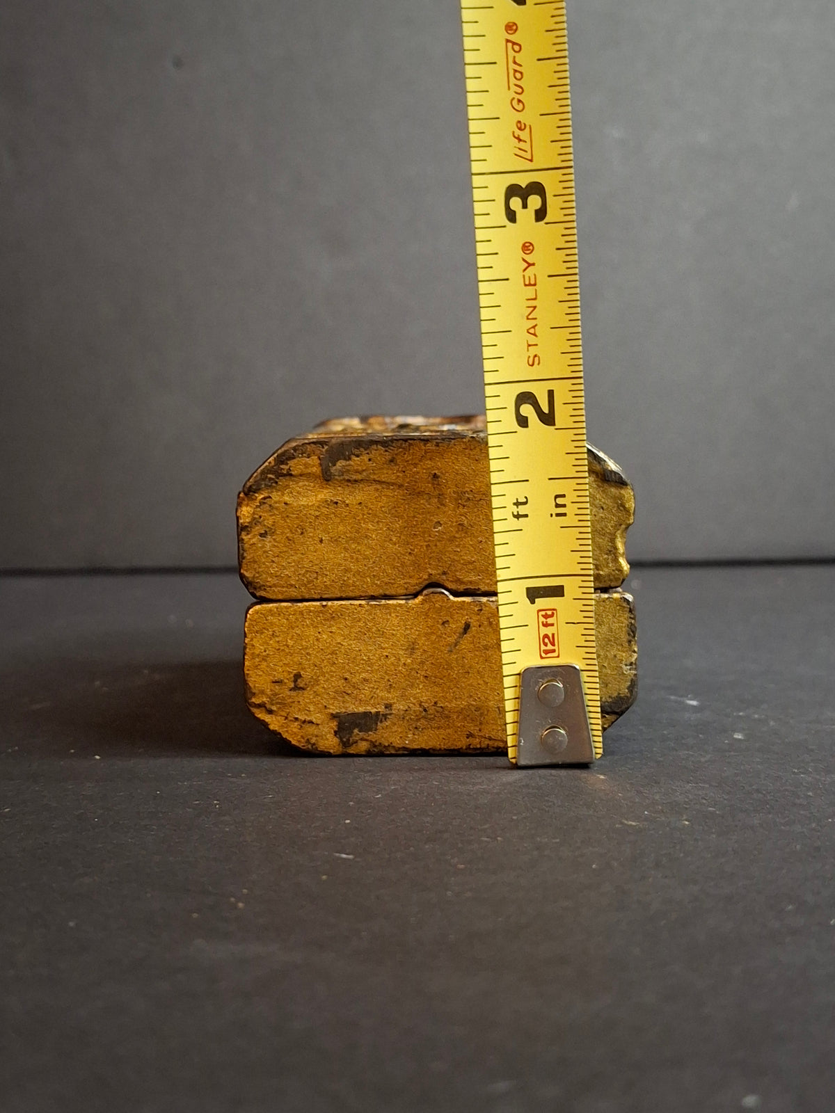 Antique AC Williams Cast Iron Skyscraper Building Still Penny Bank Gold Patina c. 1910