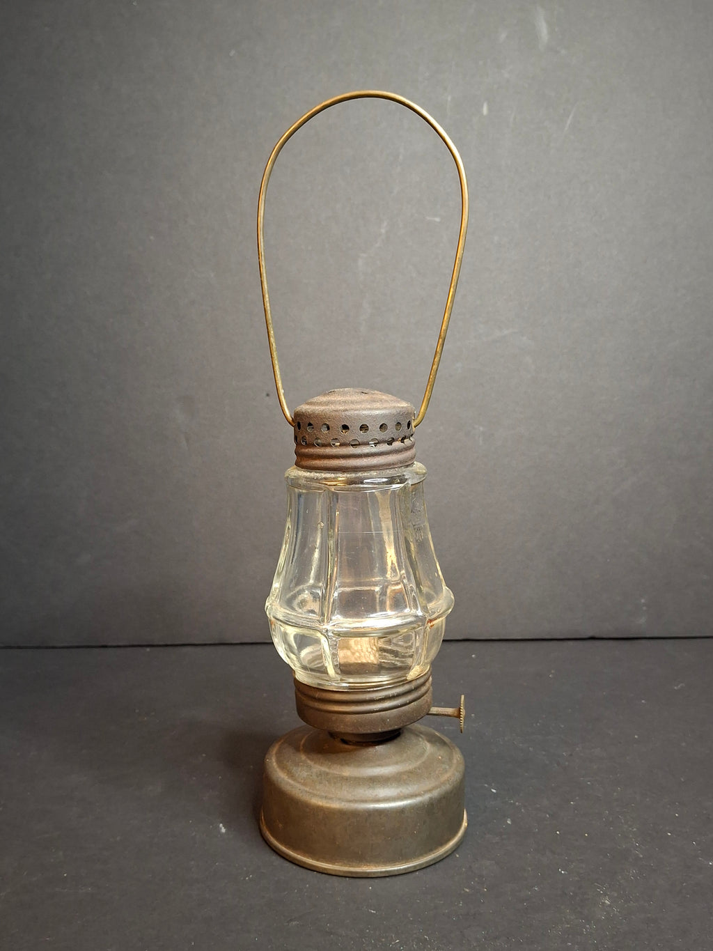 Antique PERKO Wonder Junior Skater's Lantern Perkins Marine Lamp Oil Kerosene