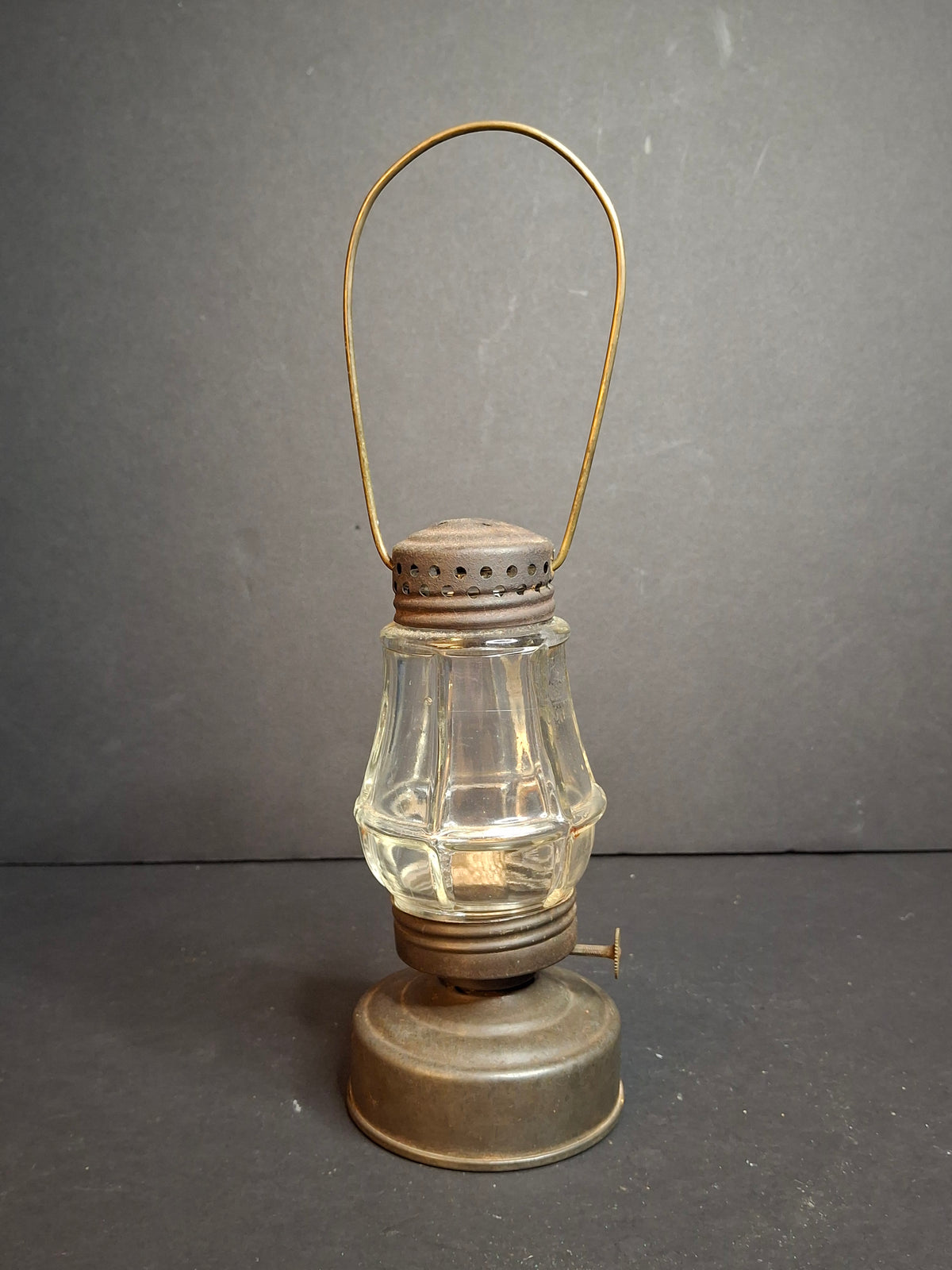 Antique PERKO Wonder Junior Skater's Lantern Perkins Marine Lamp Oil Kerosene