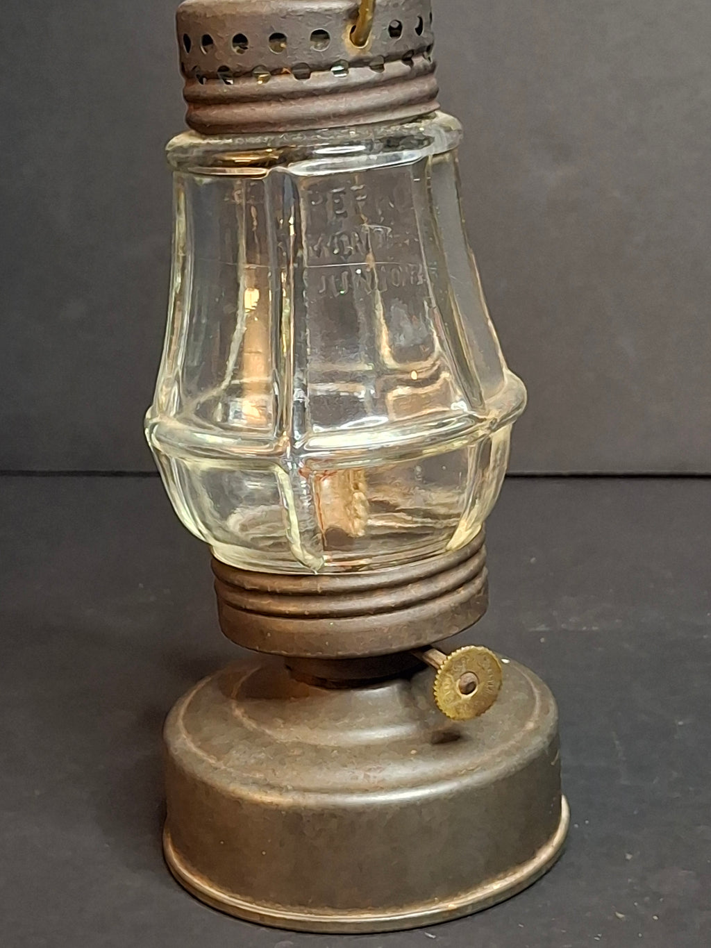 Antique PERKO Wonder Junior Skater's Lantern Perkins Marine Lamp Oil Kerosene