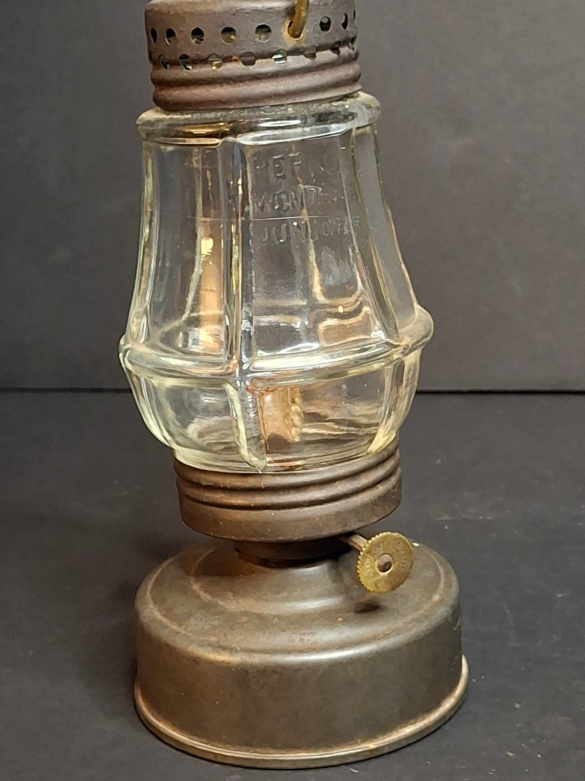 Antique PERKO Wonder Junior Skater's Lantern Perkins Marine Lamp Oil Kerosene