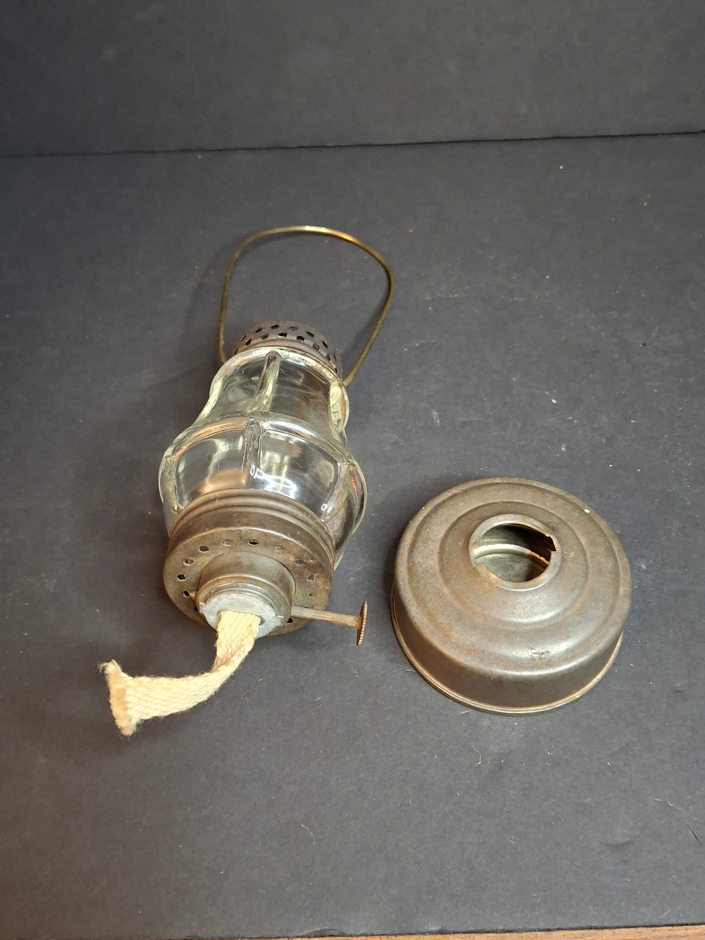 Antique PERKO Wonder Junior Skater's Lantern Perkins Marine Lamp Oil Kerosene