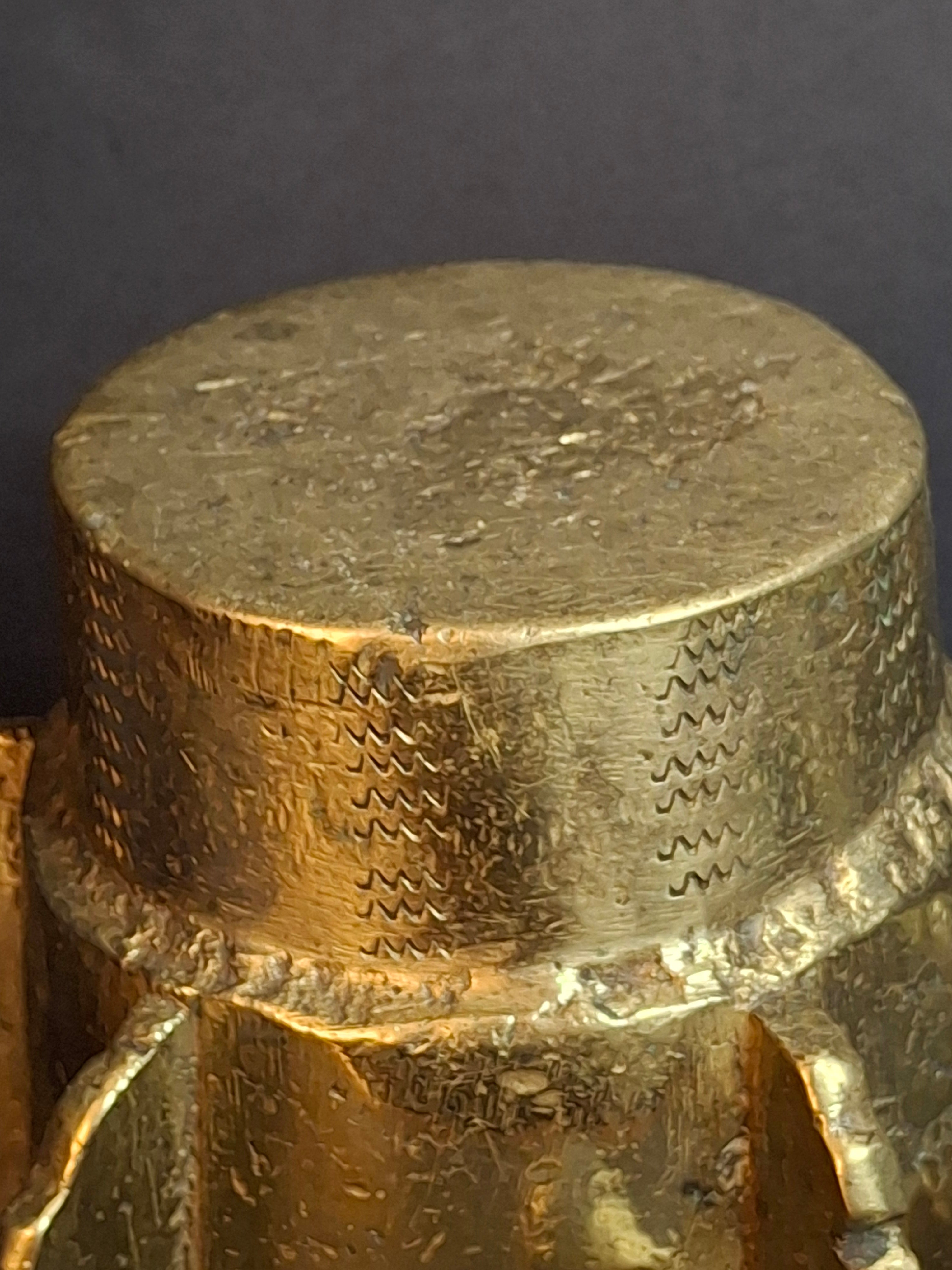 Museum Grade Antique 16th - 17th C. 18lb Bronze Mortar and Pestle Ribbed Fins Suspension Ring J Greenstein Provenance