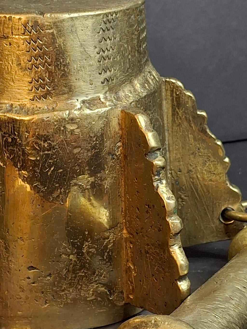 Museum Grade Antique 16th - 17th C. 18lb Bronze Mortar and Pestle Ribbed Fins Suspension Ring J Greenstein Provenance