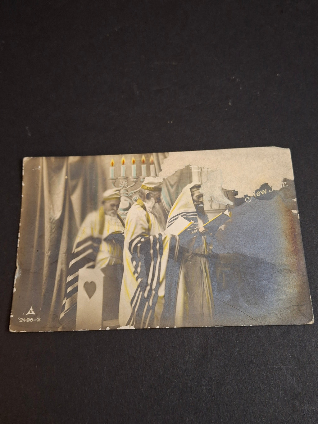 Set of Five Antique 1900s Rosh Hashanah Postcards German Judaica EAS Schwerdtfeger Synagogue