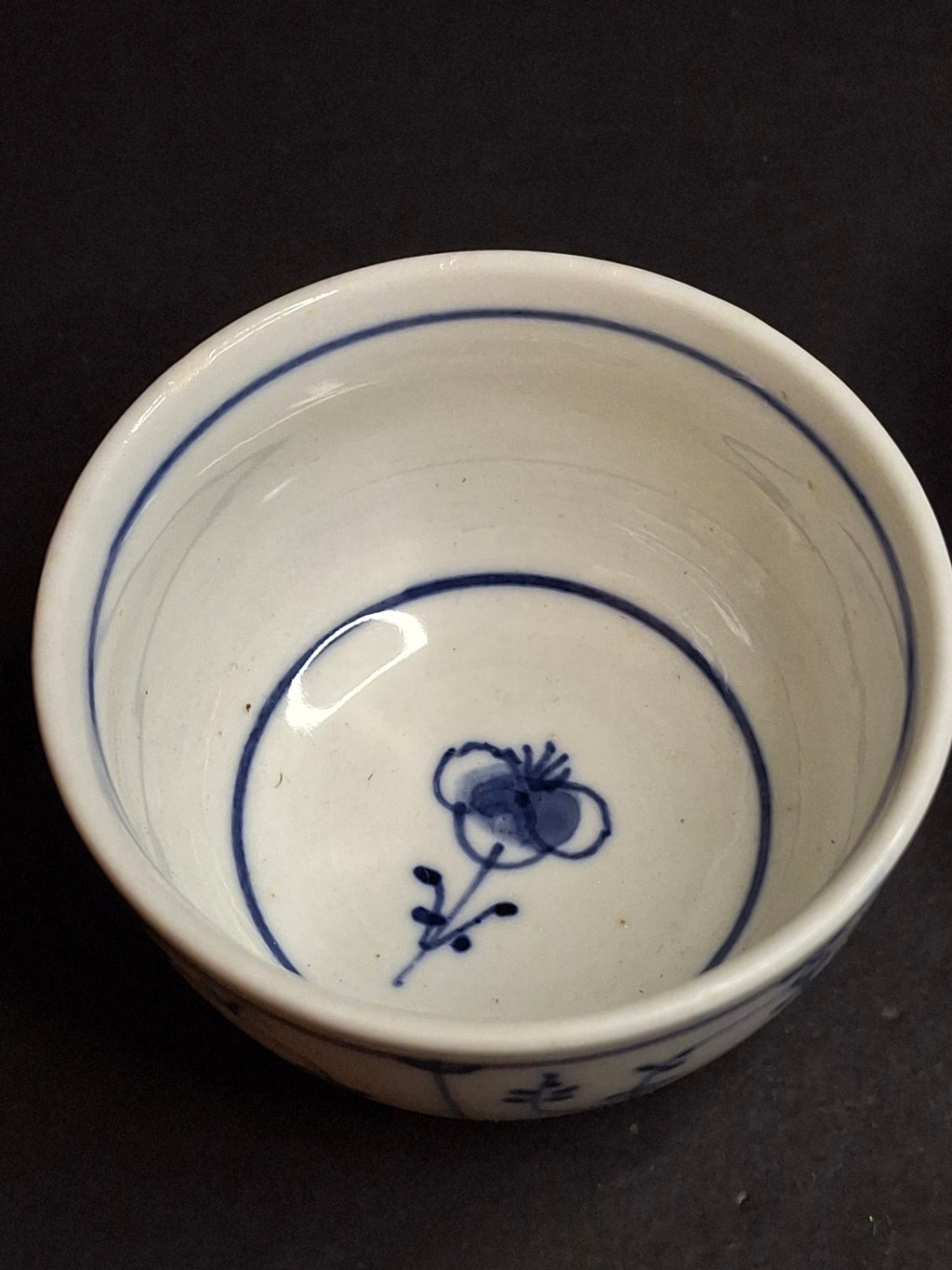 Antique Royal Copenhagen Blue Fluted Tea Bowl Saucer Late 18th Century 3 Waves Mark
