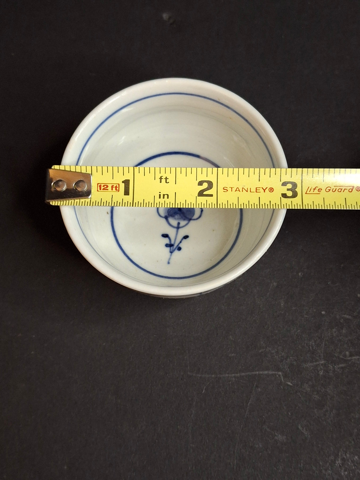 Antique Royal Copenhagen Blue Fluted Tea Bowl Saucer Late 18th Century 3 Waves Mark