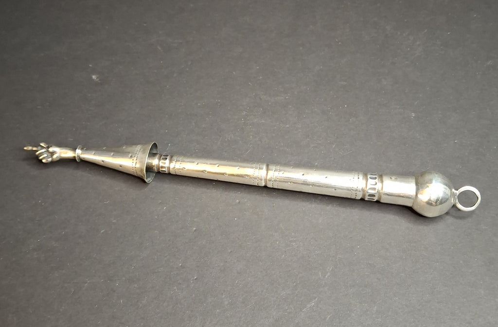 Rare Antique 19th Century 13 Loth Silver Torah Pointer Yad Austro Hungarian Judaica 72g